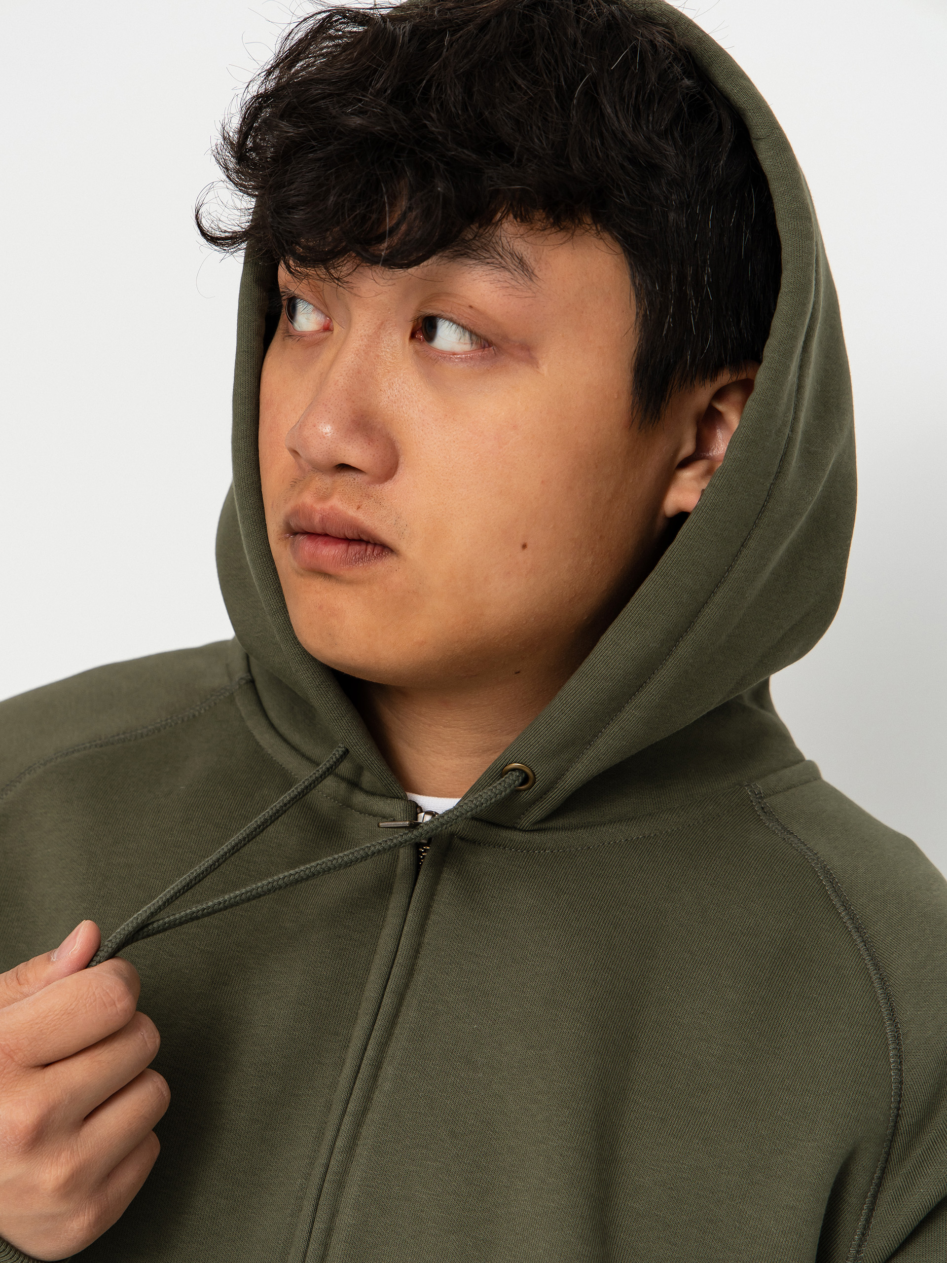 Суитшърт с качулка Carhartt WIP Chase ZHD (leaf/gold)