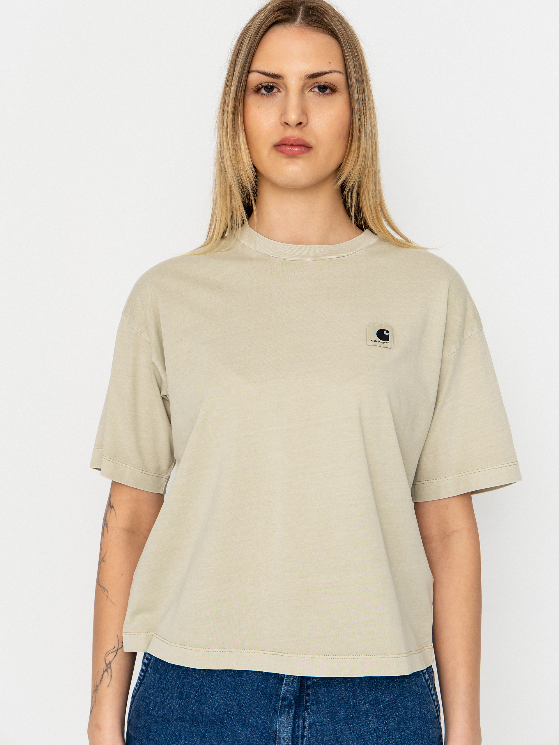 Тениска Carhartt WIP Nelson Wmn (stone)
