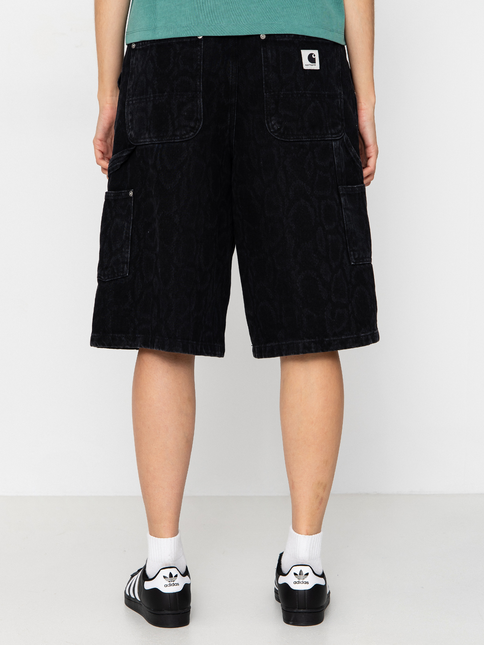Къси панталони Carhartt WIP Snake Nixon Double Knee Wmn (snake camo/black)