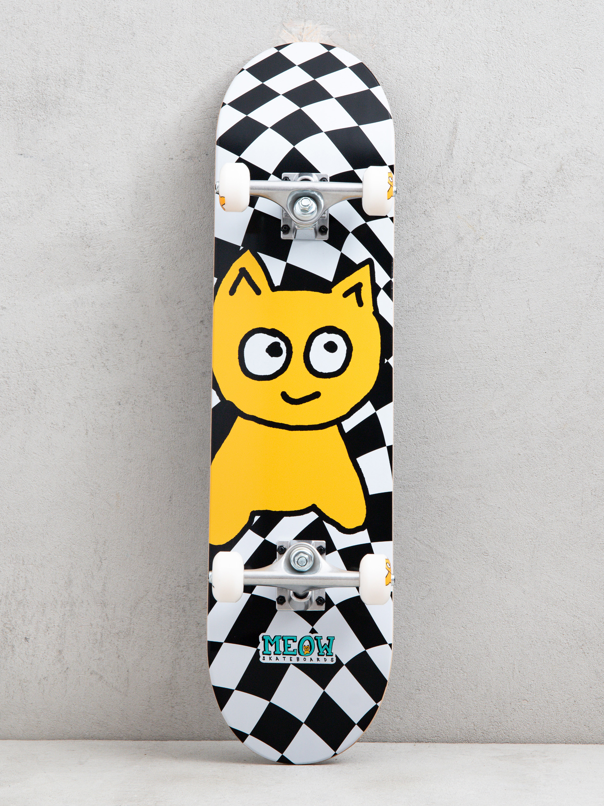 Скейтборд Meow Skateboards Big Cat Checker Twist (black/white)