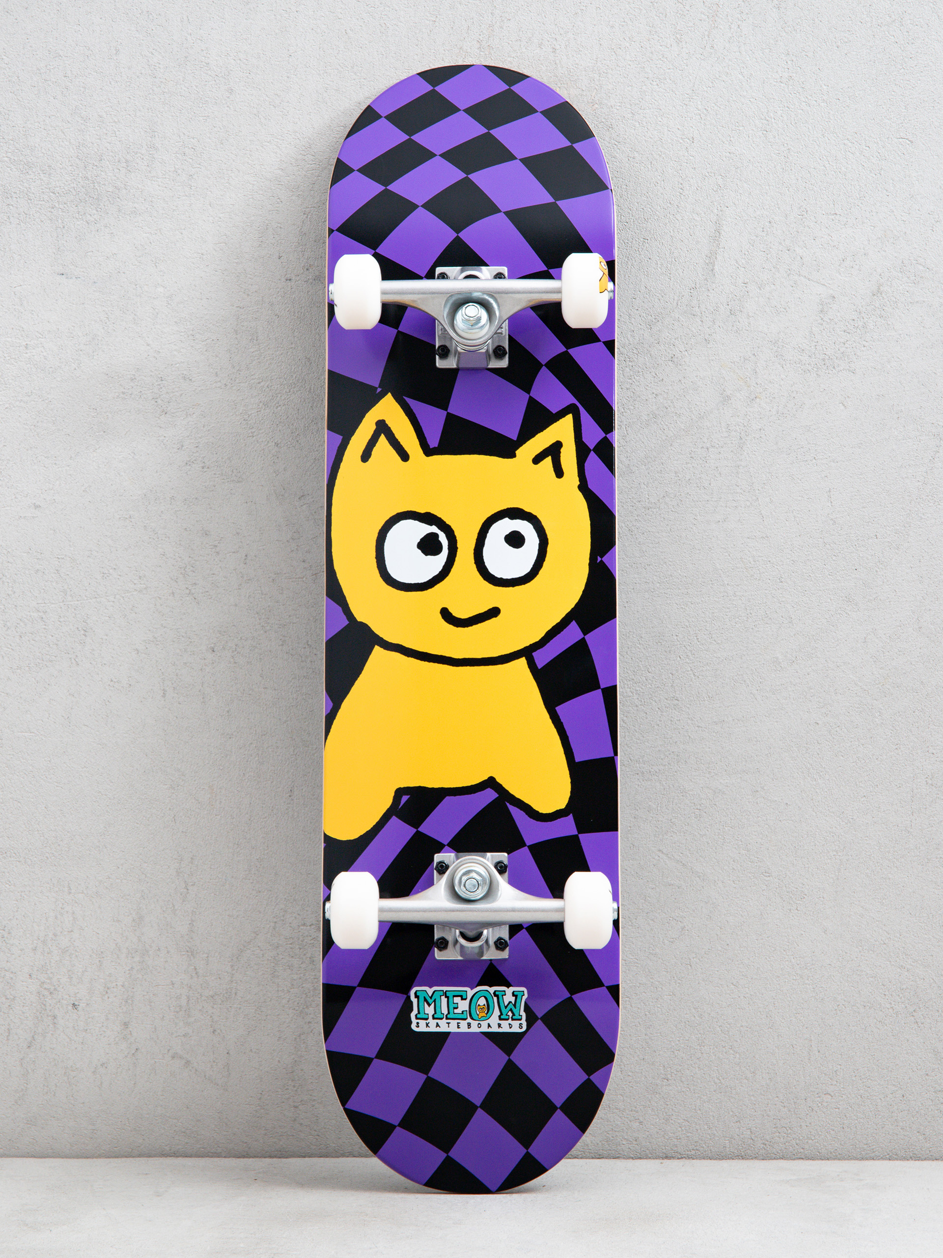 u0421u043au0435u0439u0442u0431u043eu0440u0434 Meow Skateboards Big Cat Checker Twist (purple)