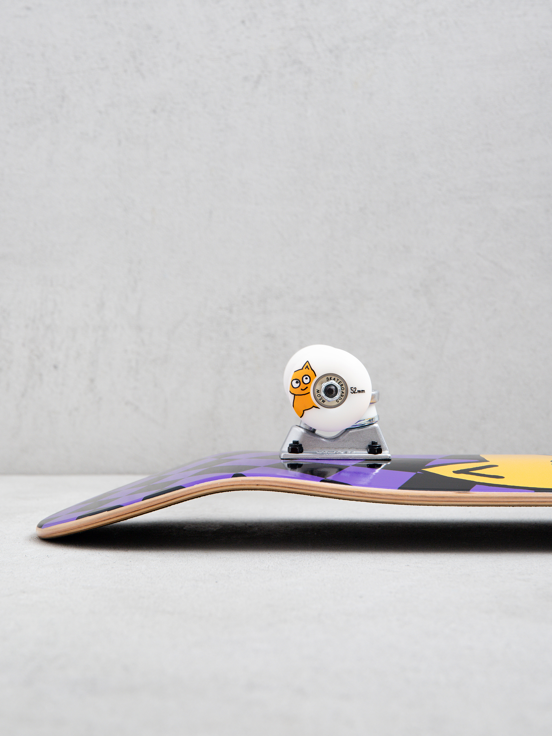 Скейтборд Meow Skateboards Big Cat Checker Twist (purple)