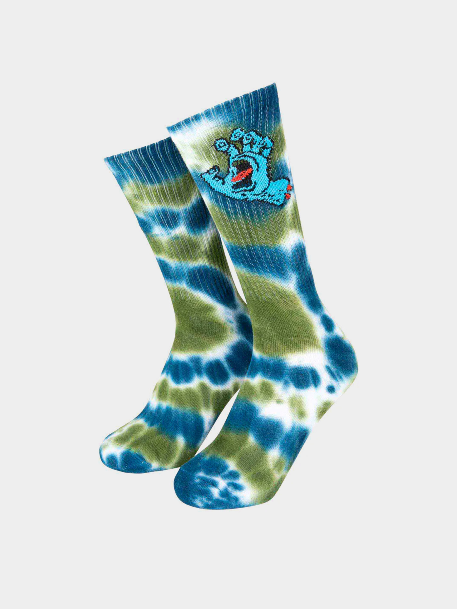 Чорапи Santa Cruz Screaming Hand Tie Dye (teal tie dye)