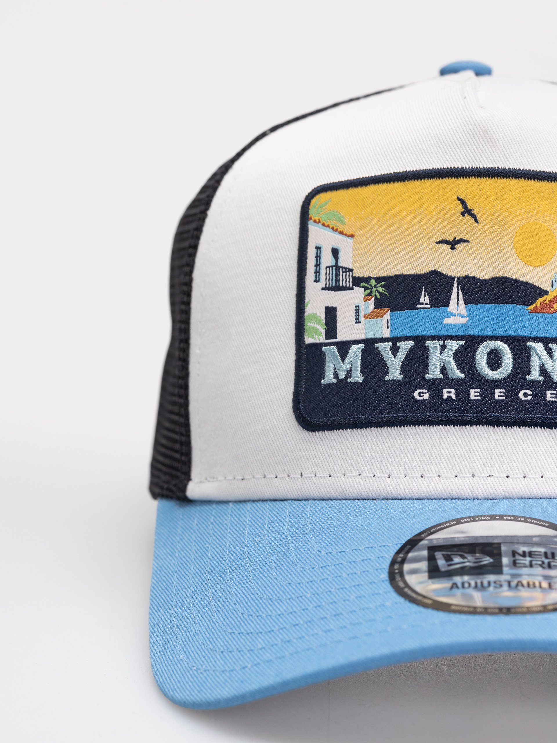 Шапка с козирка New Era Location Patch Trucker (blue/white)