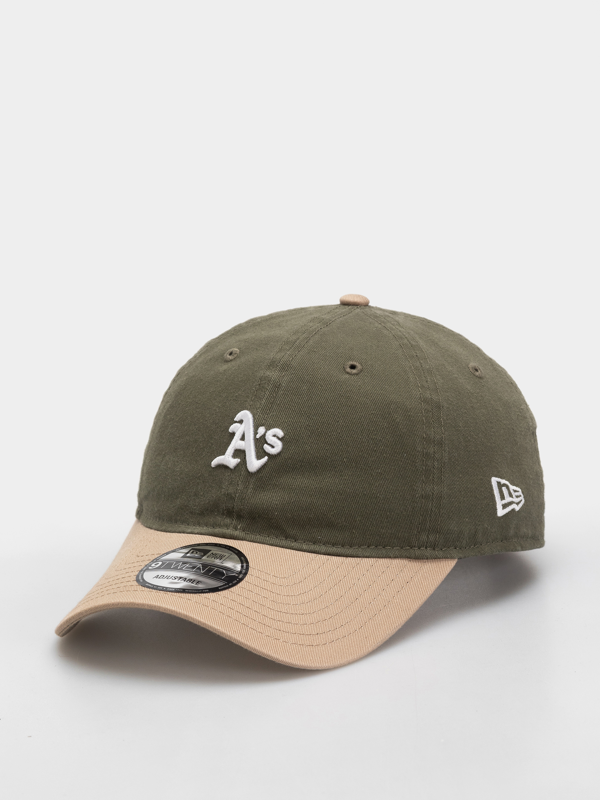 Шапка с козирка New Era Mini Washed Contrast 9Twenty Athletics (olive/camel)