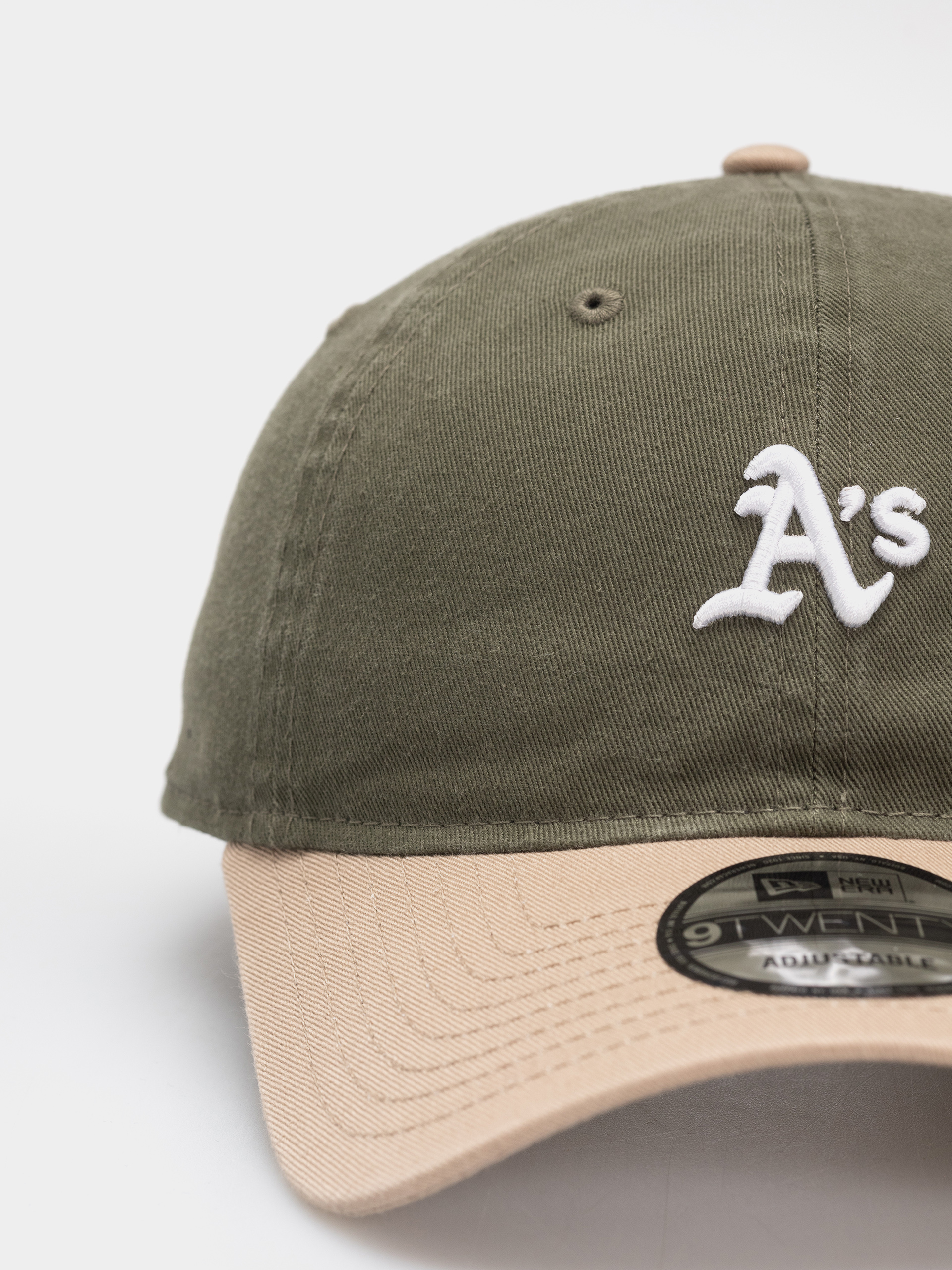 Шапка с козирка New Era Mini Washed Contrast 9Twenty Athletics (olive/camel)