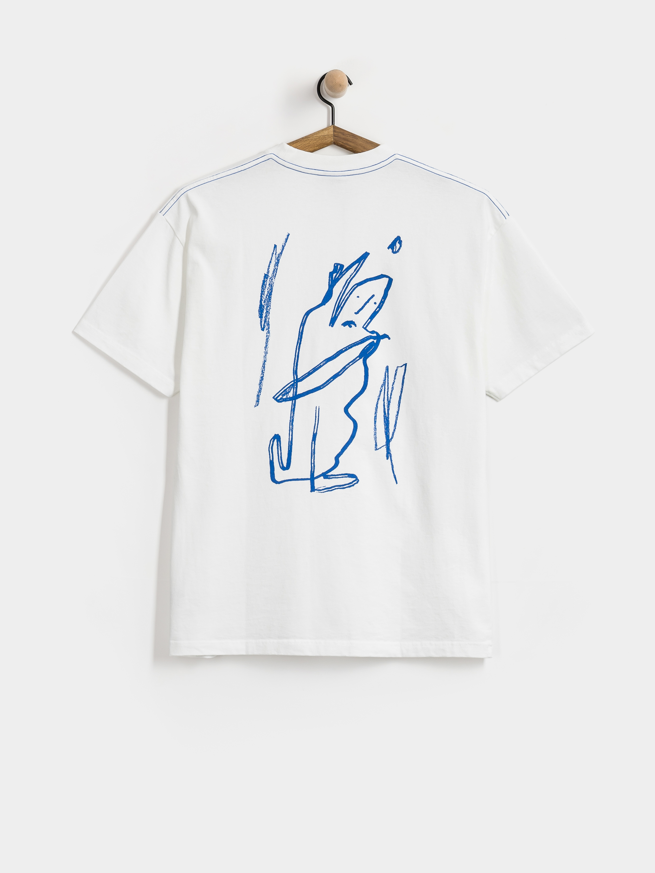Тениска Polar Skate Contrast Doodle (white/ultramarine)