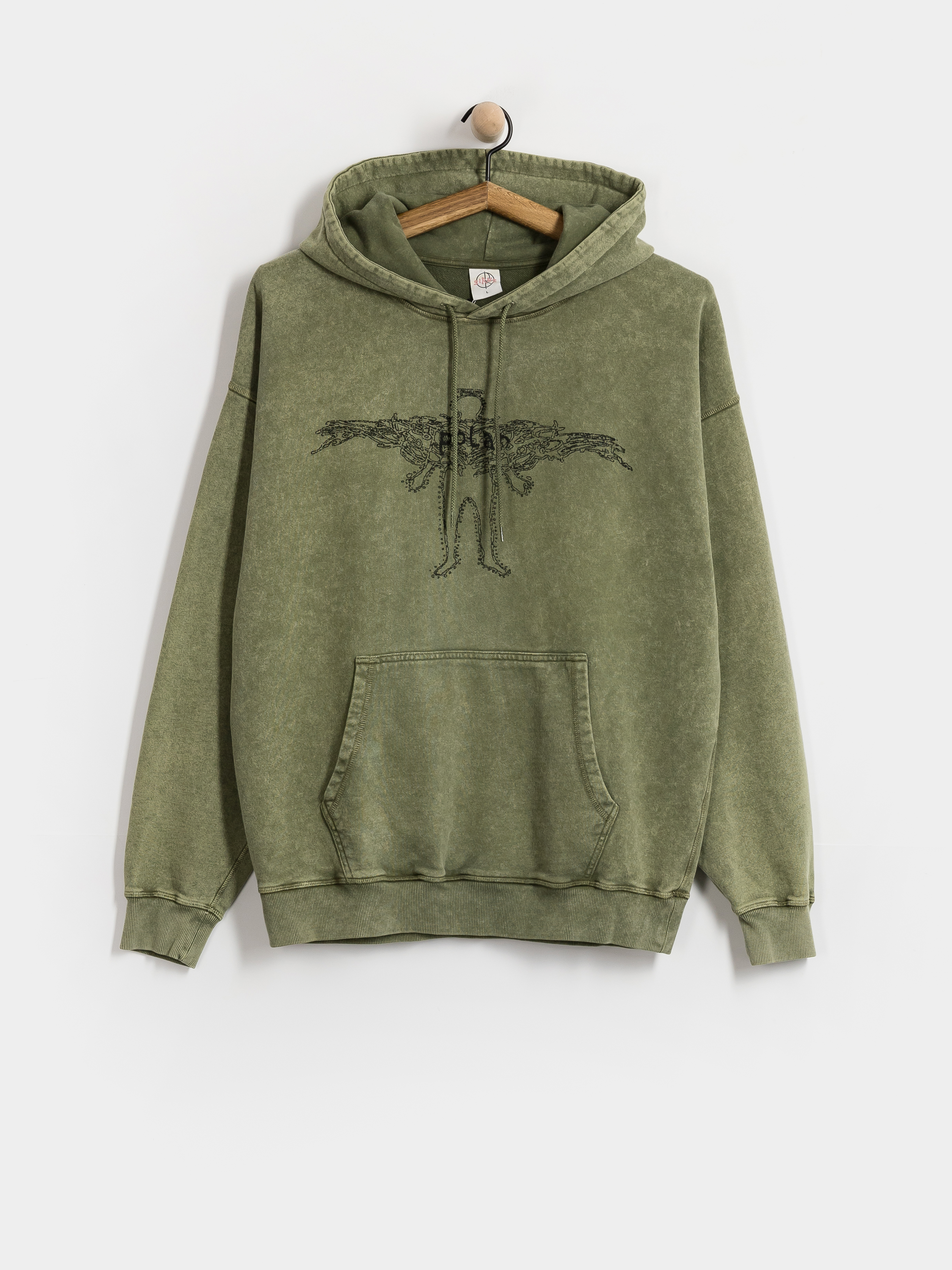 Суитшърт с качулка Polar Skate Acid Frank Soul HD (army green)