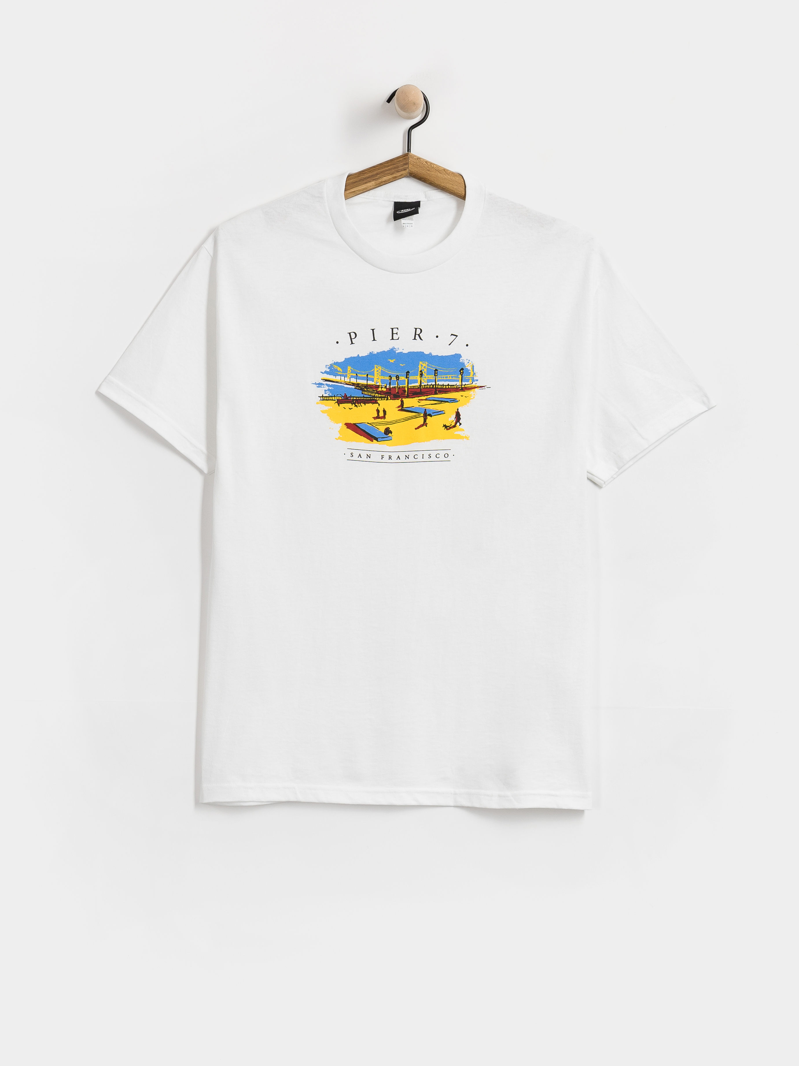 Тениска Real Pier 7 (white w/multi color print)