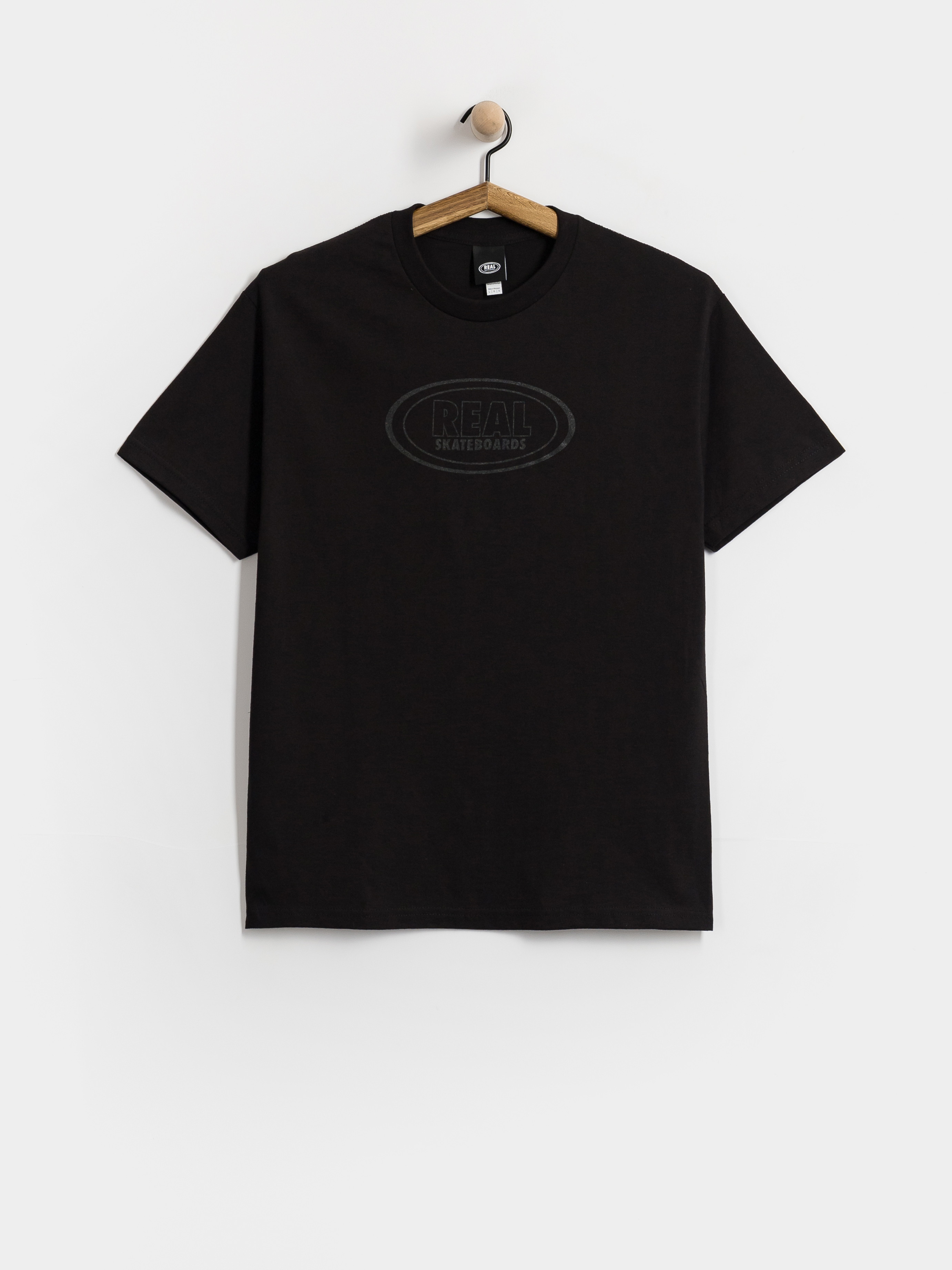 Тениска Real Oval (black w/black tonal print)