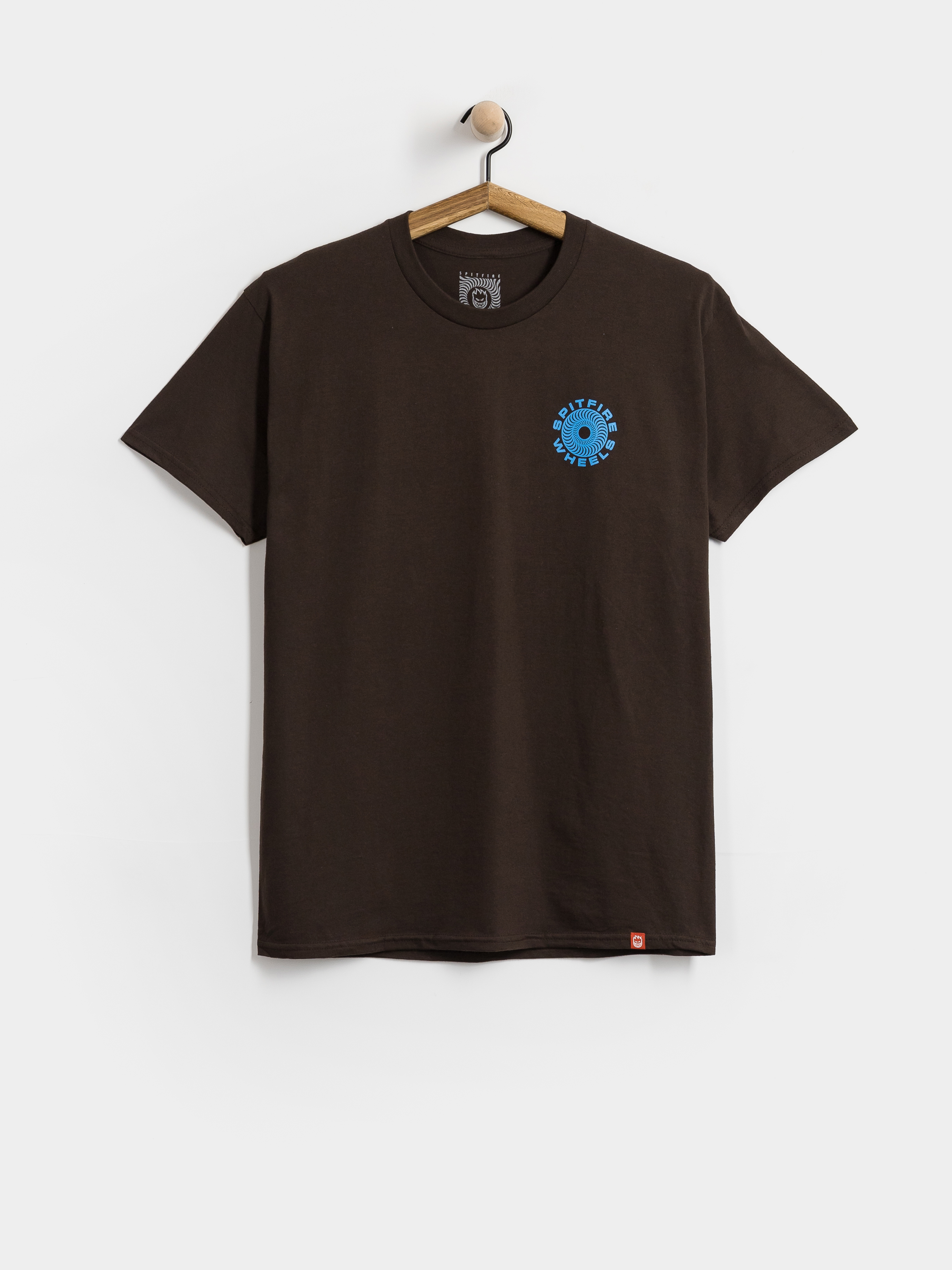 Тениска Spitfire Classic '87 Swirl Fill (dark chocolate with blue & white prints)