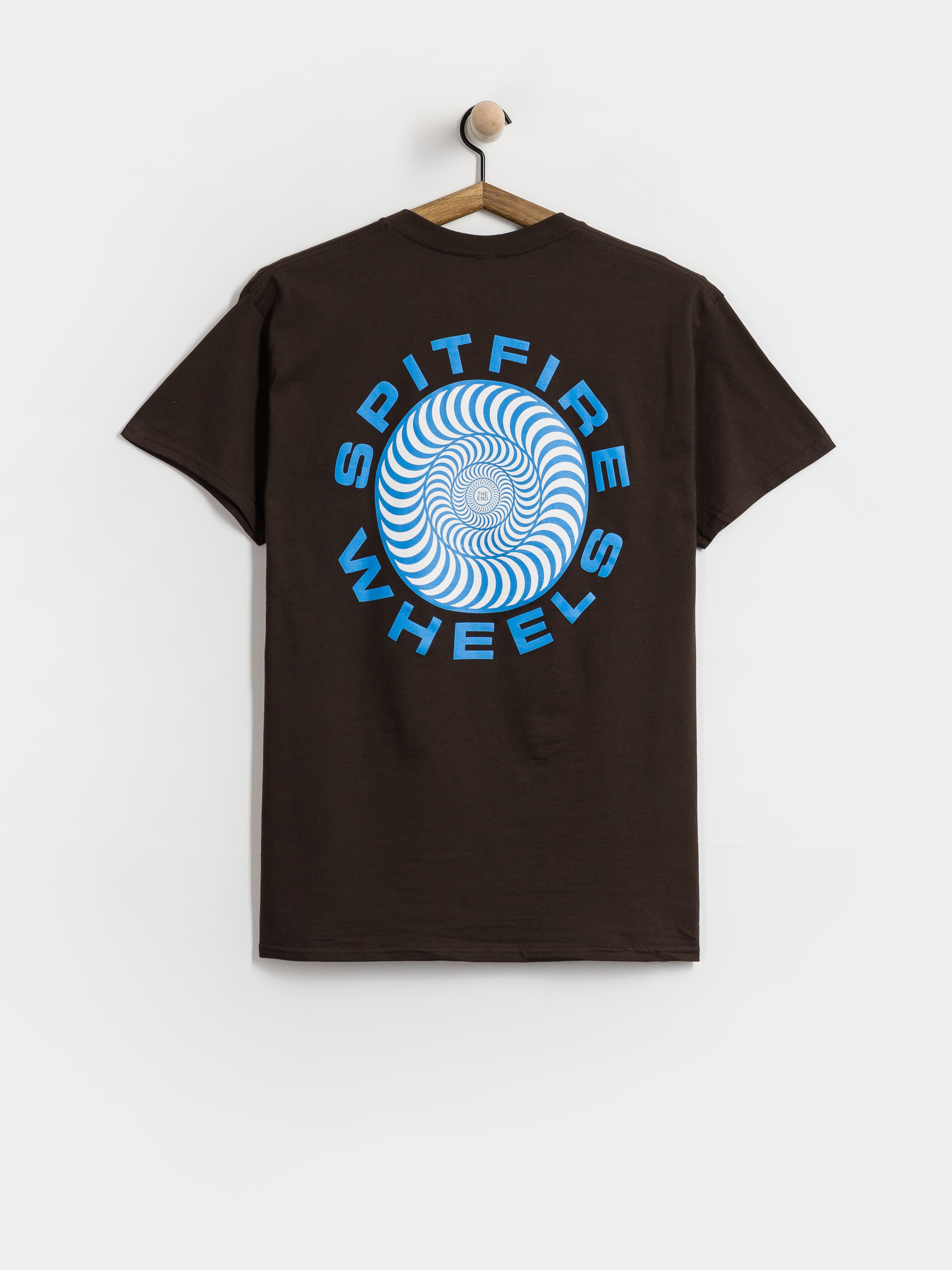 Тениска Spitfire Classic '87 Swirl Fill (dark chocolate with blue & white prints)