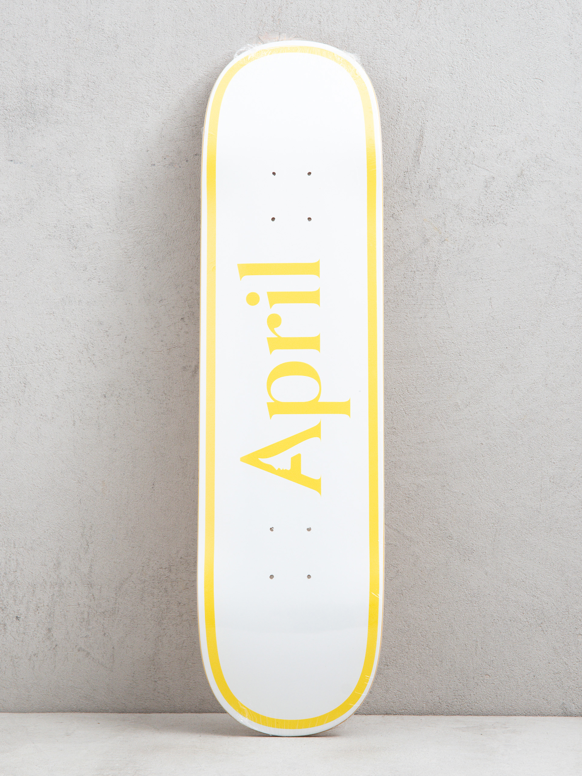 Дъска April Skateboards Twin Og Logo (yellow white)