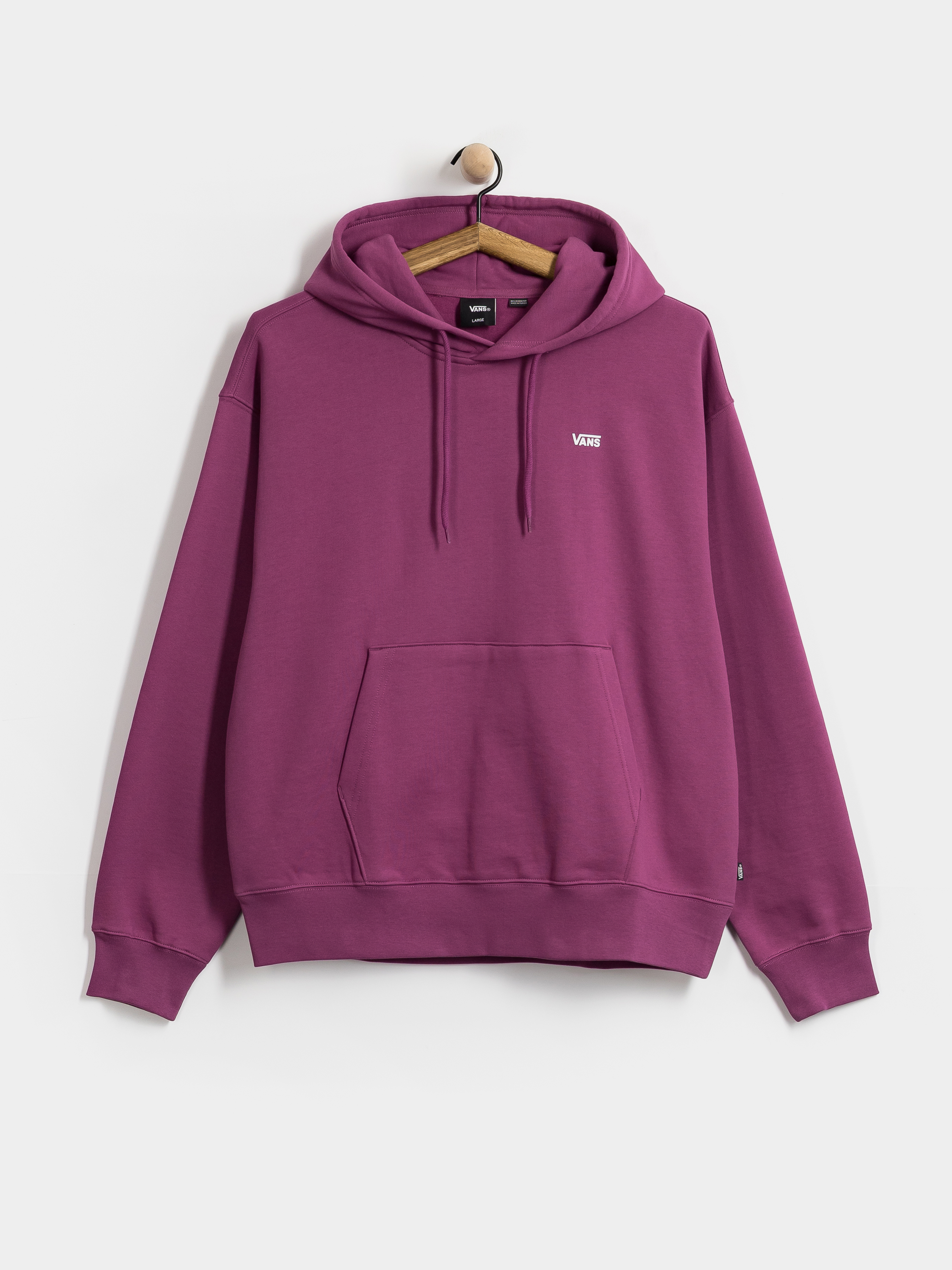 Суитшърт с качулка Vans Left Chest HD (mystic mulberry)