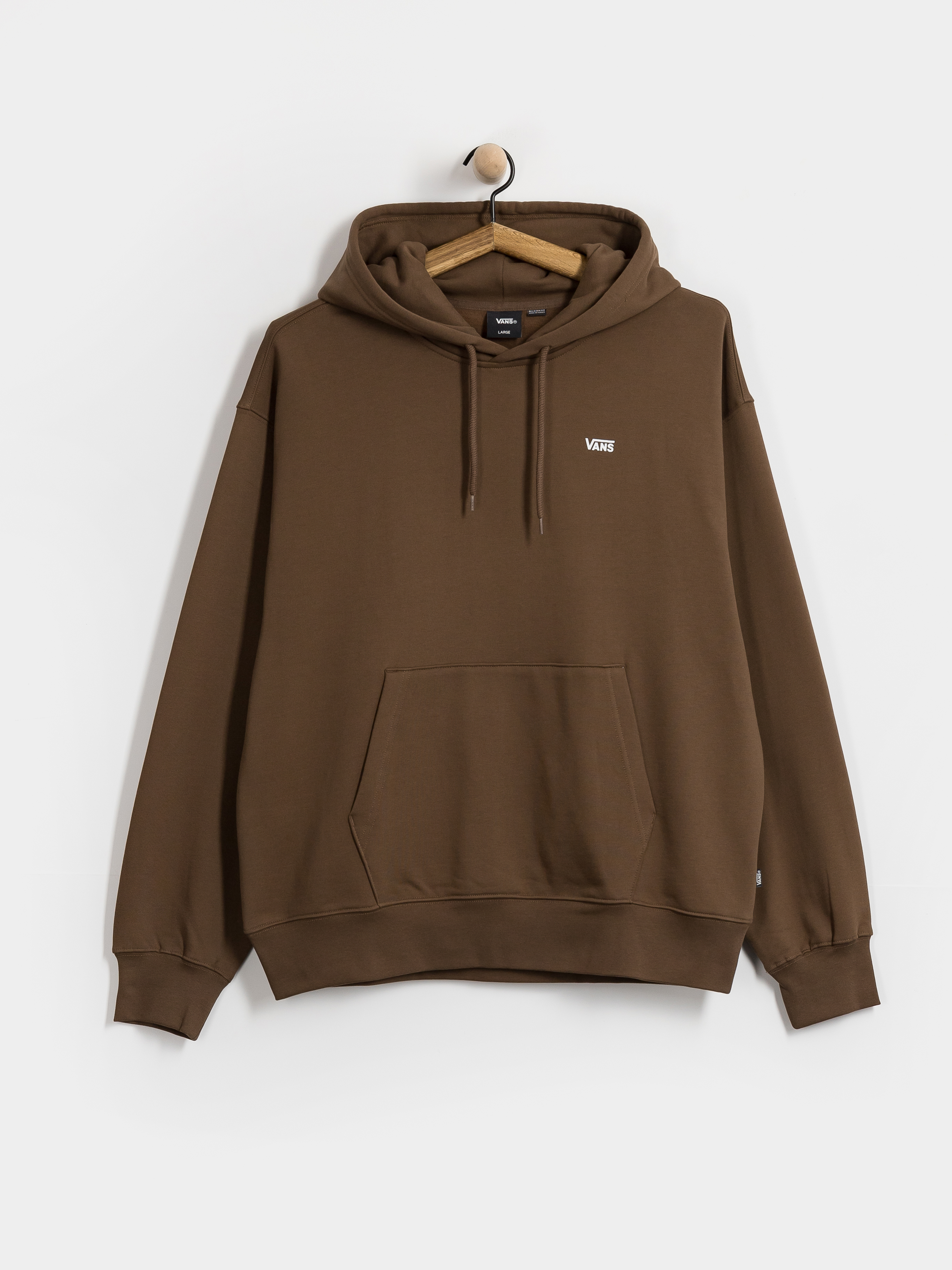 Суитшърт с качулка Vans Left Chest HD (vintage cocoa)