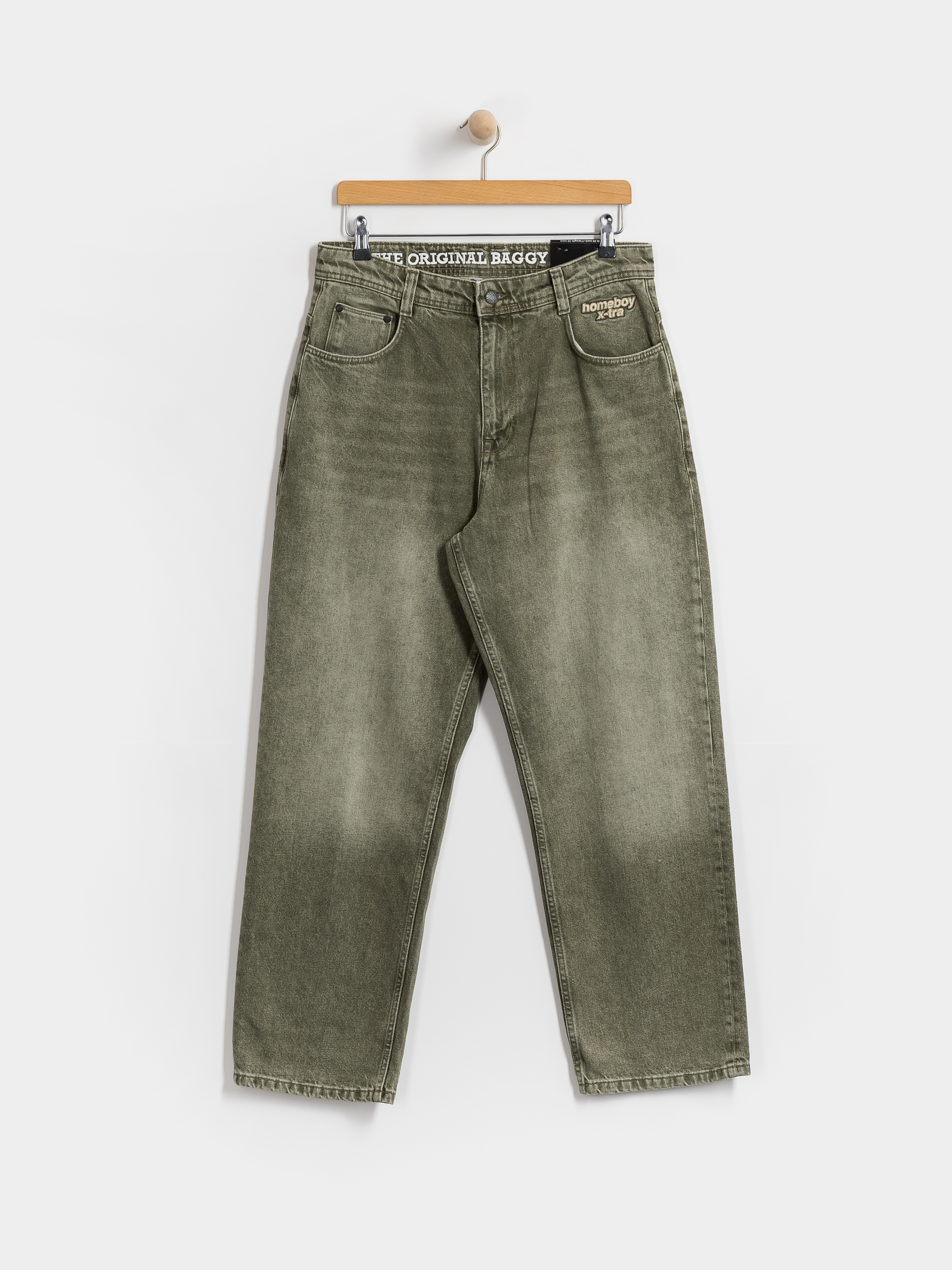 Панталони Homeboy X Tra Baggy Dye Denim (washed green)