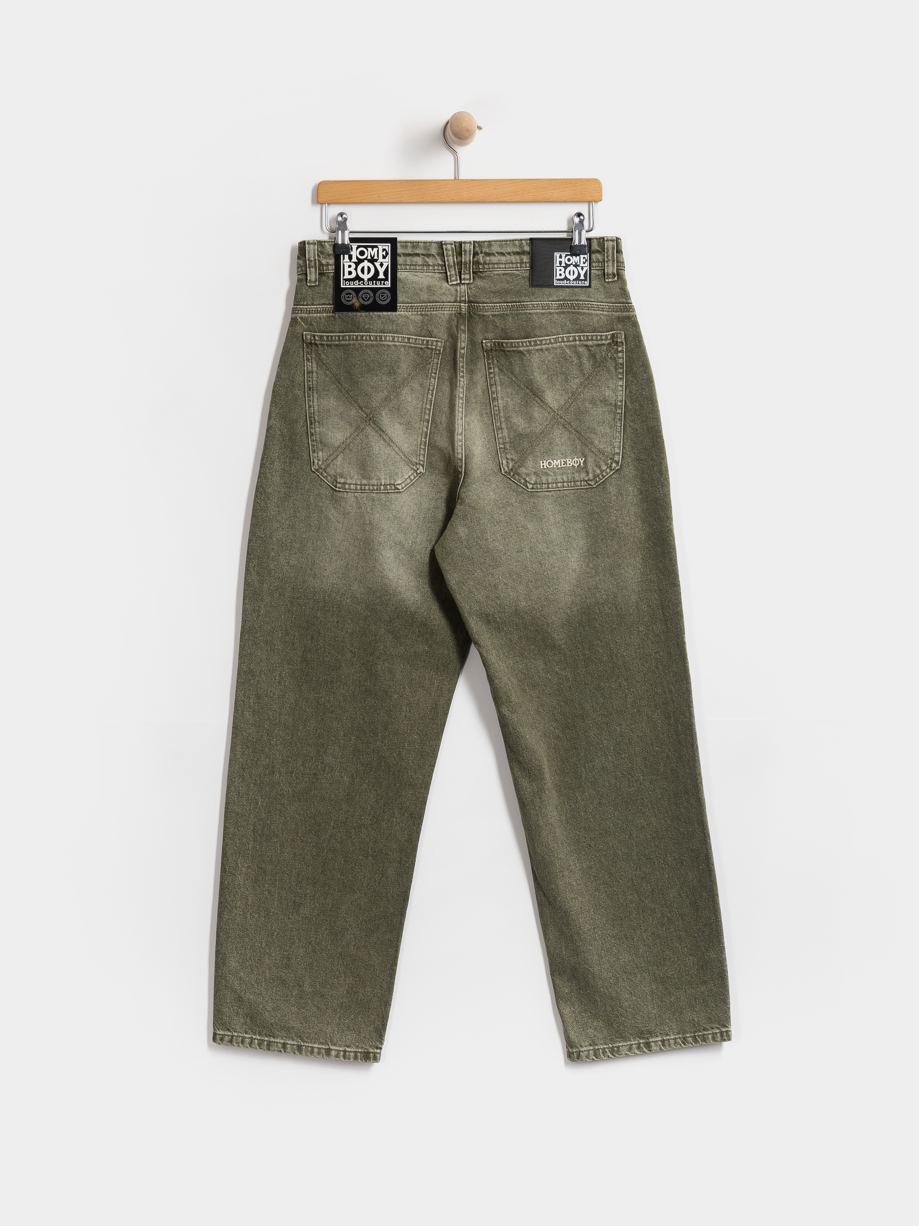 Панталони Homeboy X Tra Baggy Dye Denim (washed green)