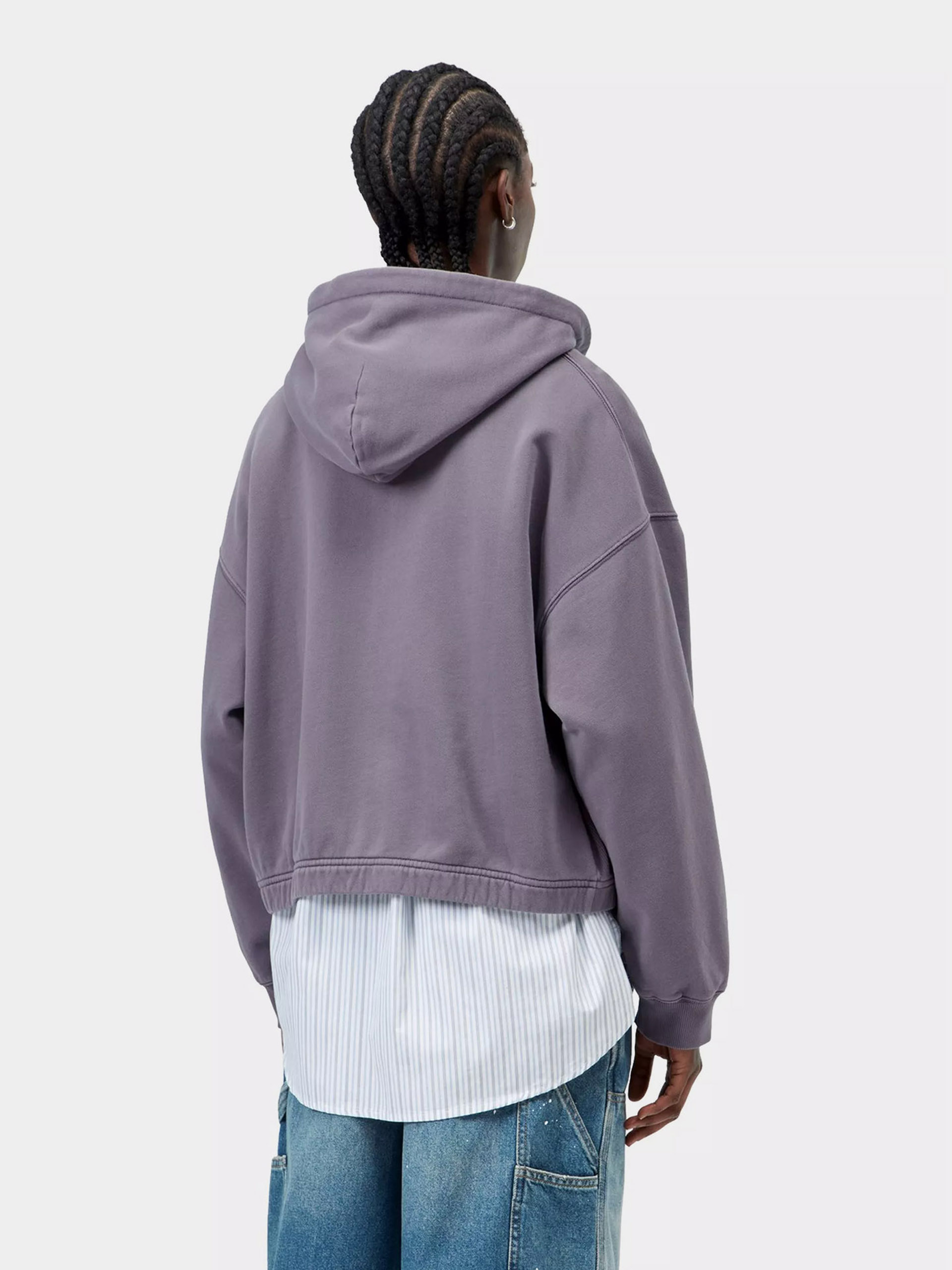 Суитшърт с качулка Carhartt WIP Hoggard ZHD Wmn (shady purple)