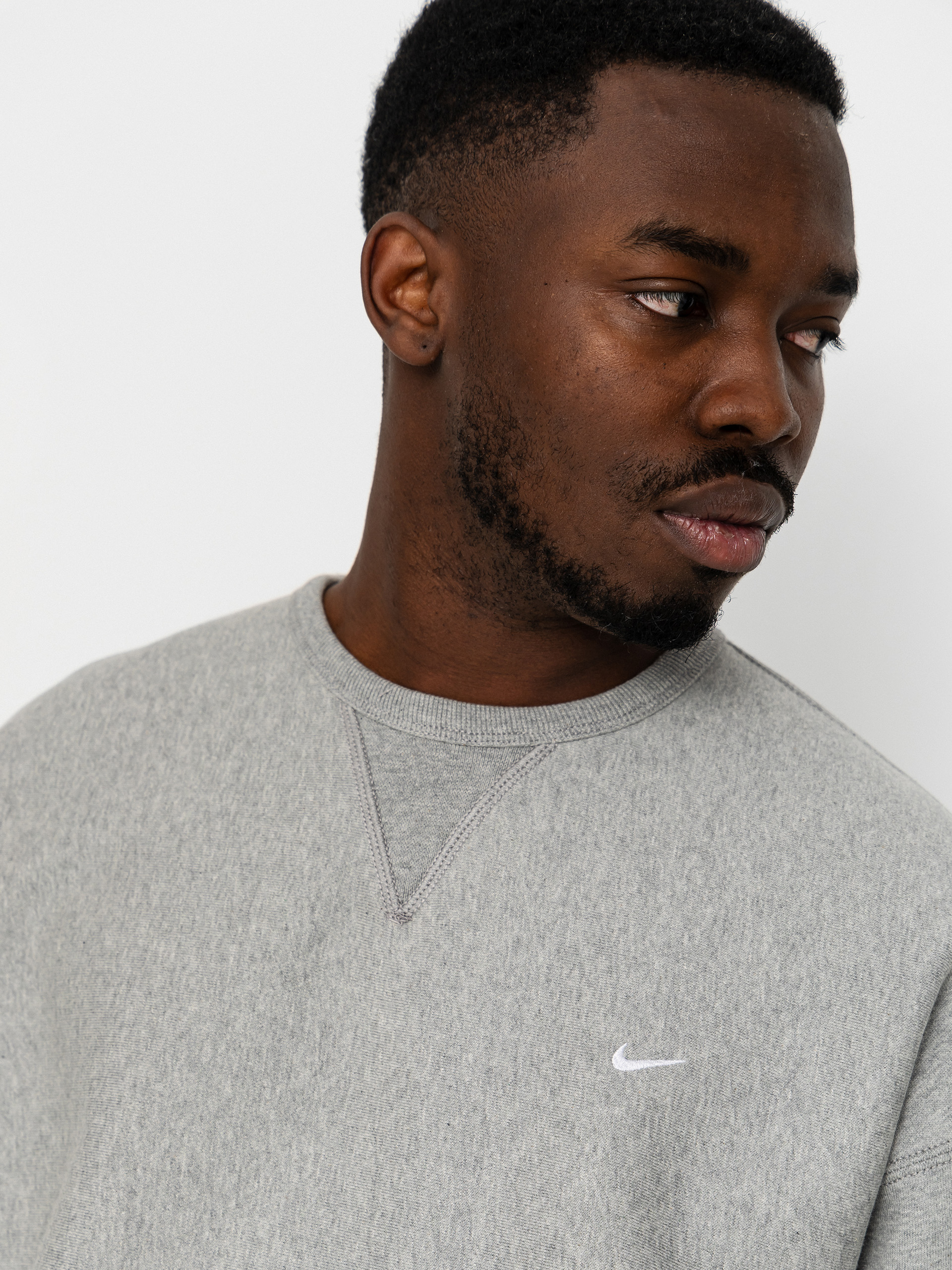 Суитшърт Nike SB Solo Swoosh (dk grey heather/white)