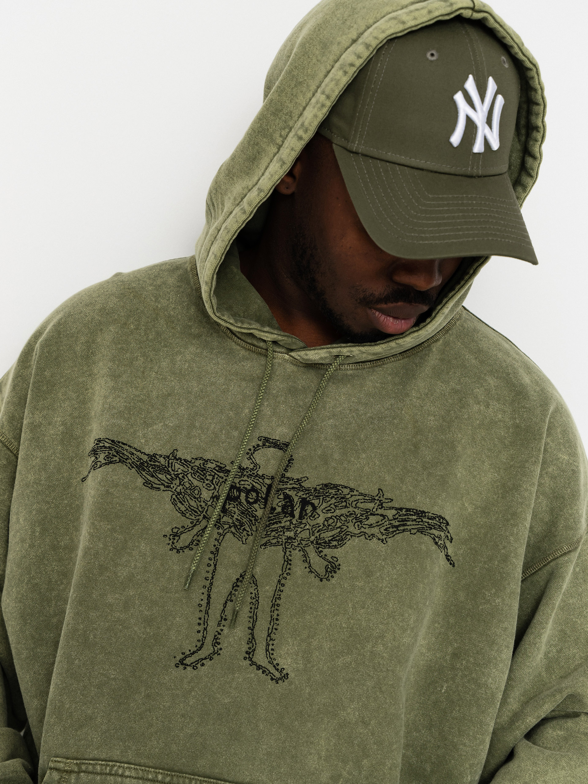 Суитшърт с качулка Polar Skate Acid Frank Soul HD (army green)