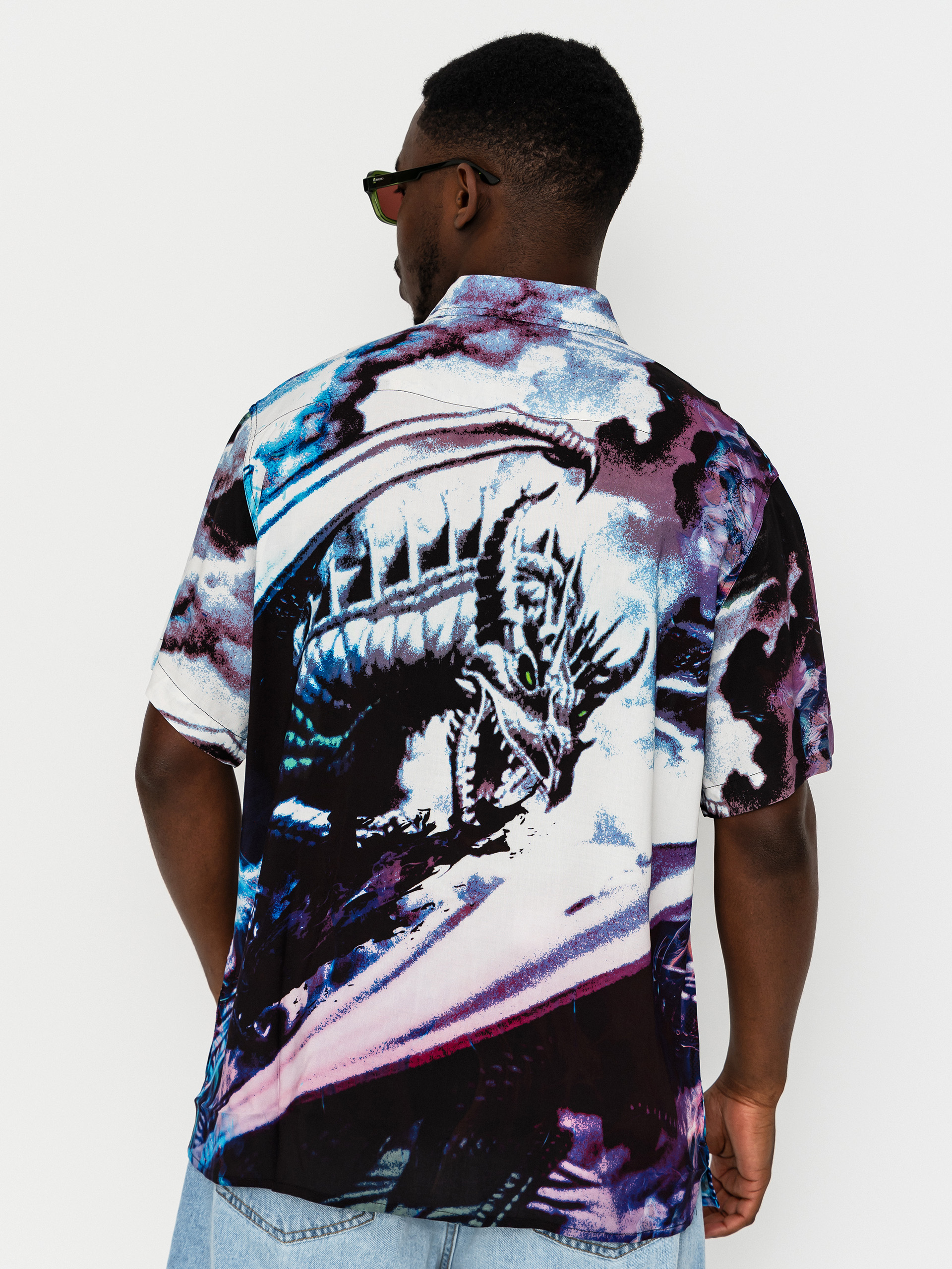 Риза Deathwish Inferno Button Up (black aop)