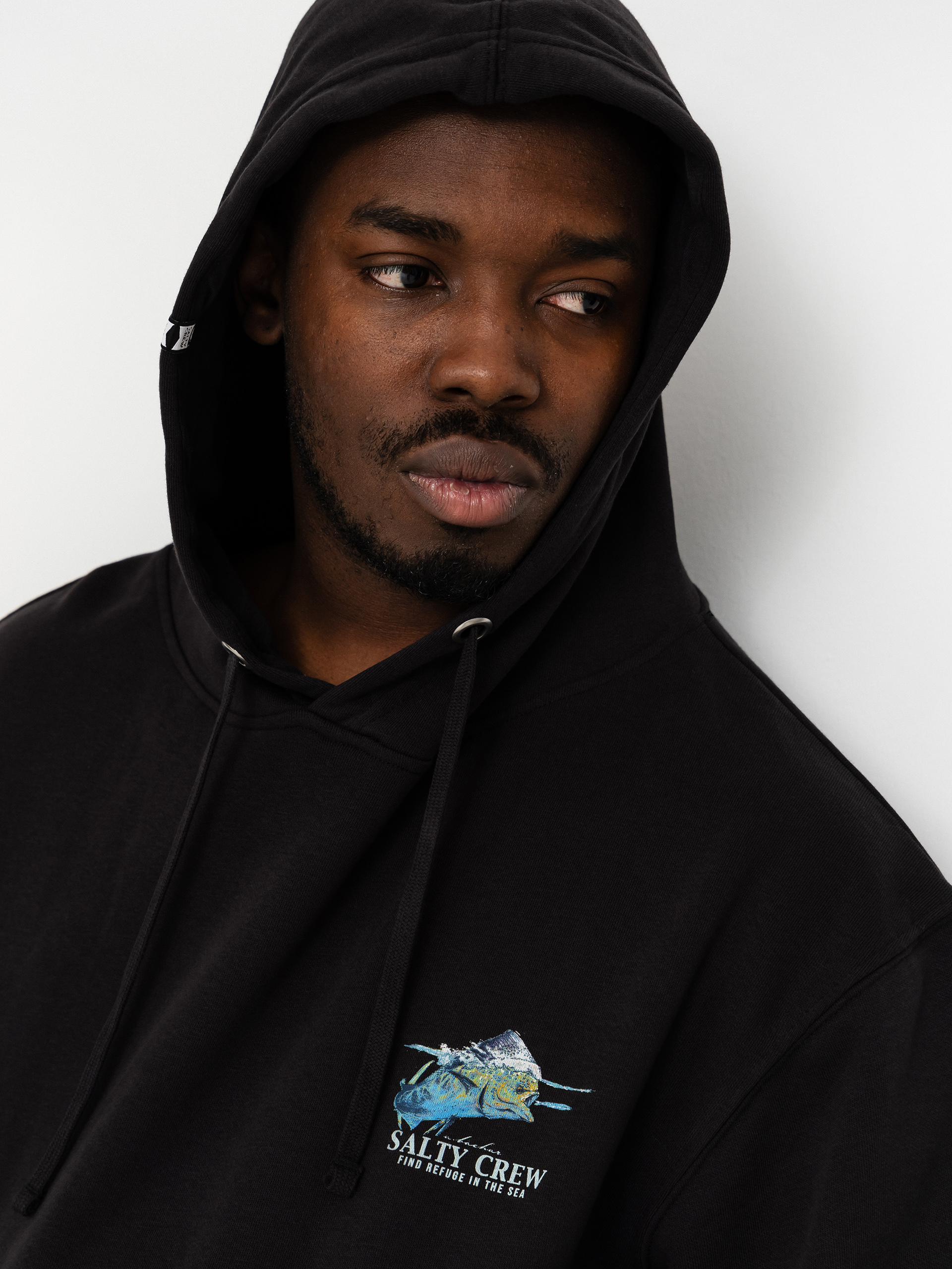 Суитшърт с качулка Salty Crew Mahi Surface HD (black)