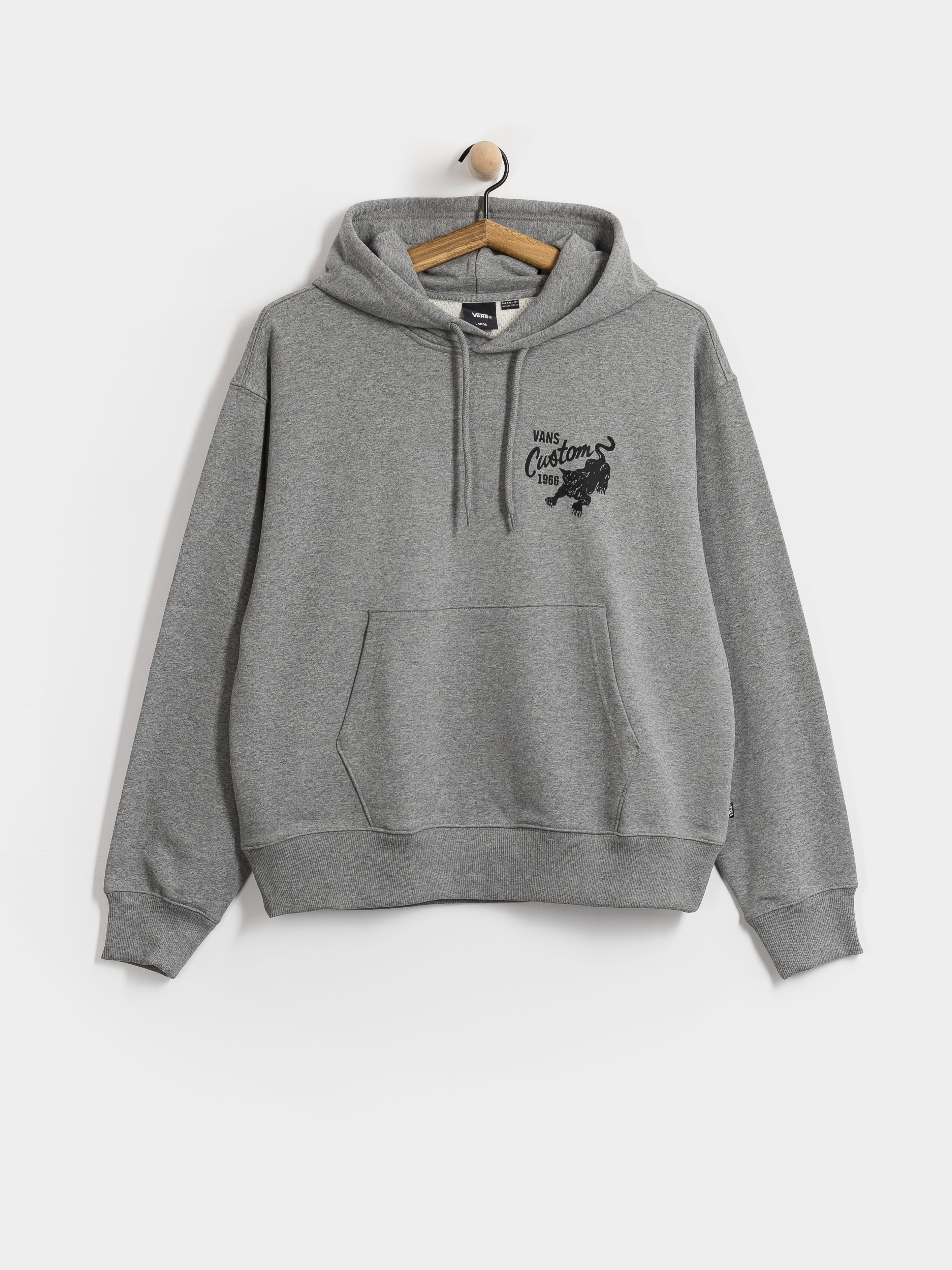 Суитшърт с качулка Vans Custom Cat HD (cement heather)