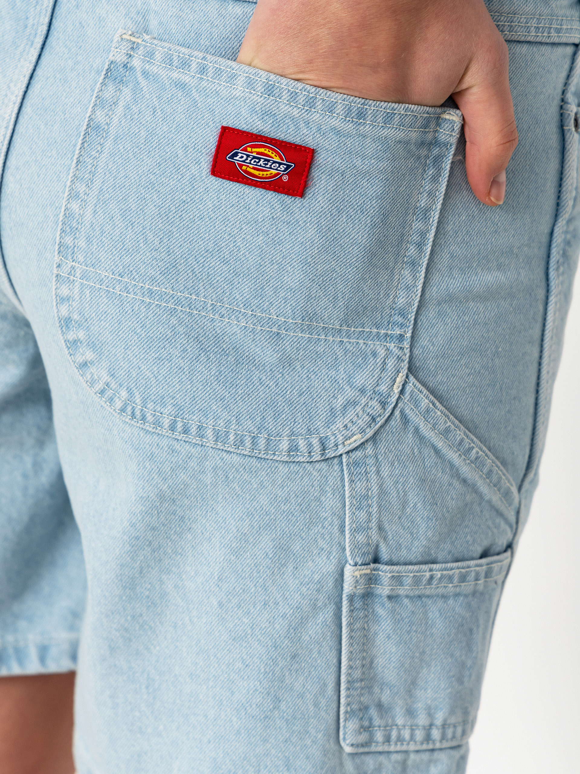 Къси панталони Dickies 993 7 Inch Carpenter Wmn (vintage aged blue)