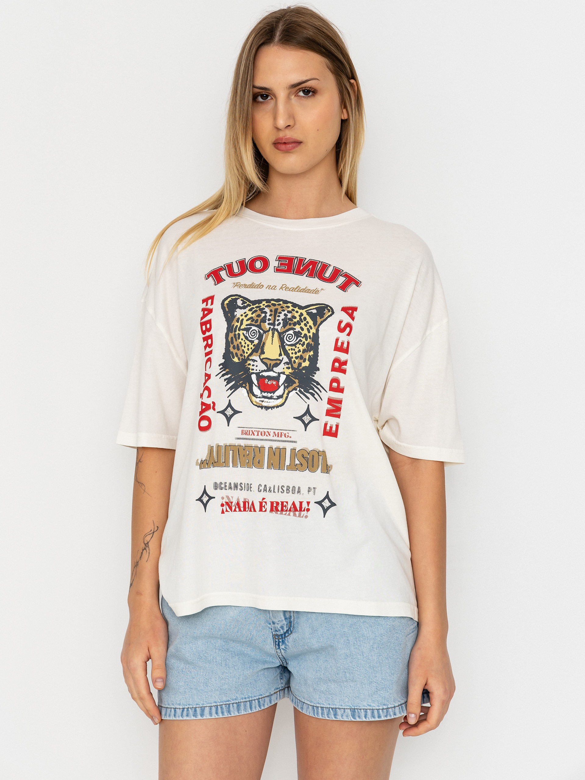 Тениска Brixton The Getaway Oversized Bf Wmn (vintage white)