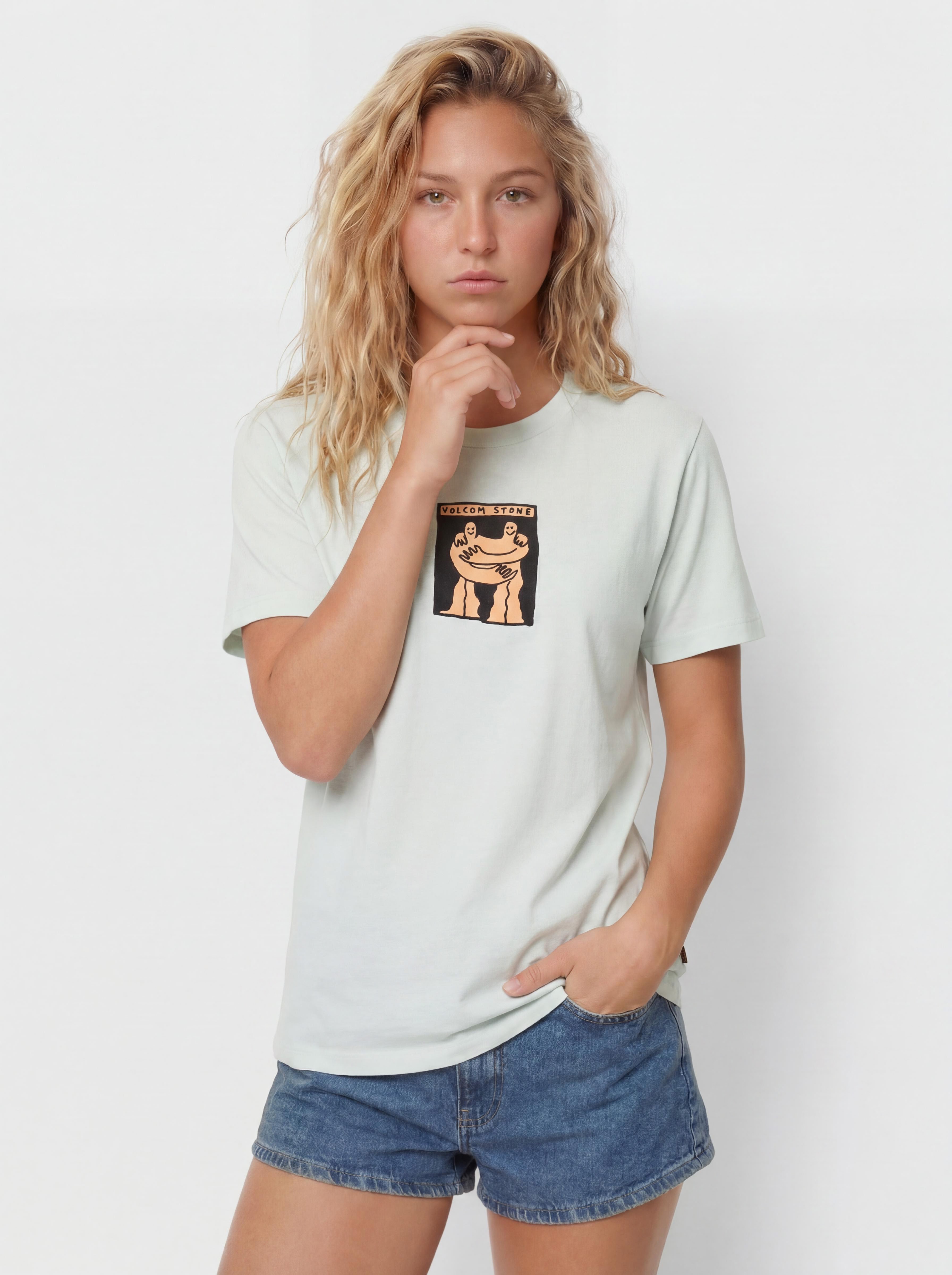 Тениска Volcom Downtown Wmn (cloud blue)
