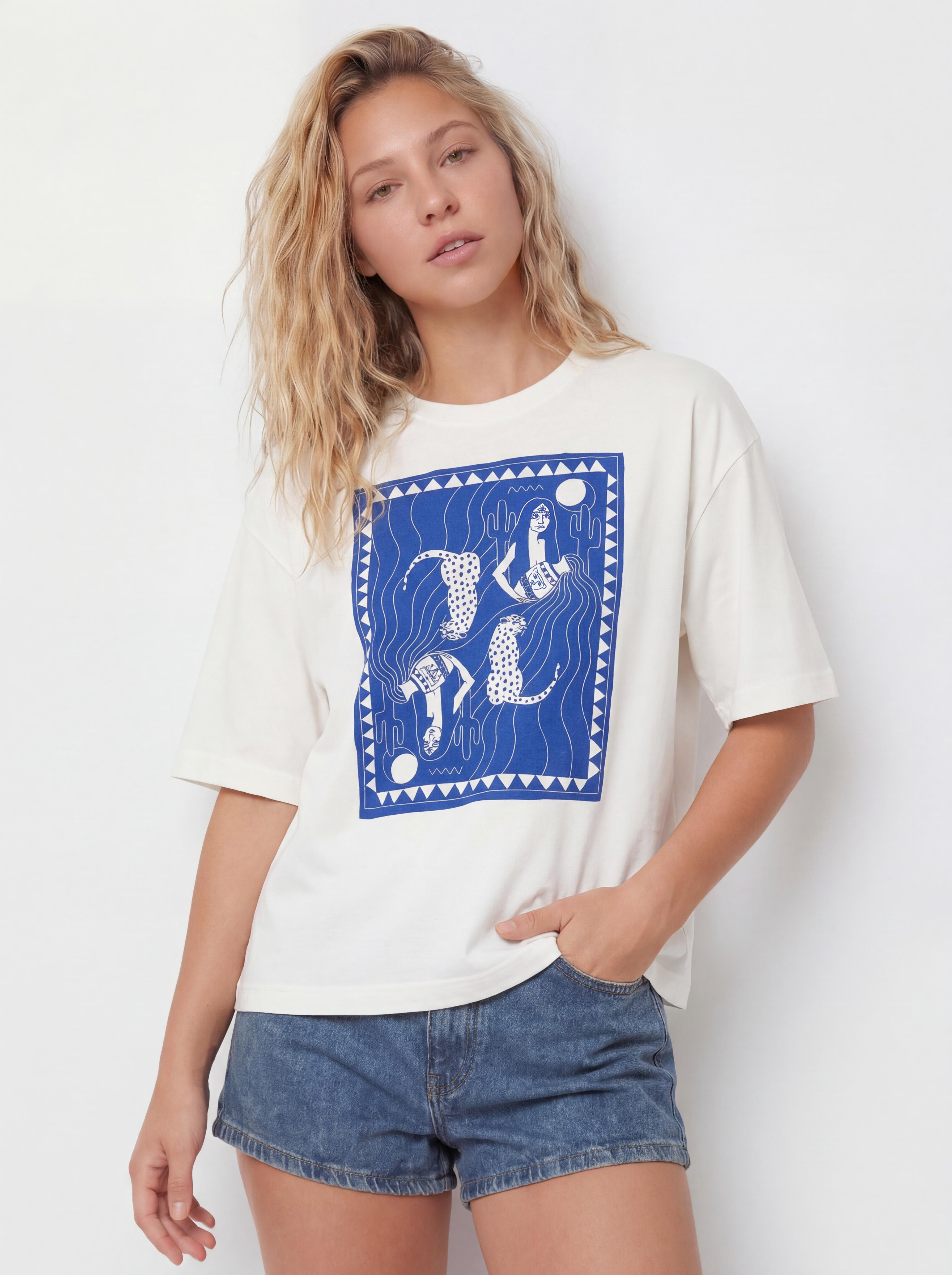 Тениска Surf Inc Aqua (vintage white)