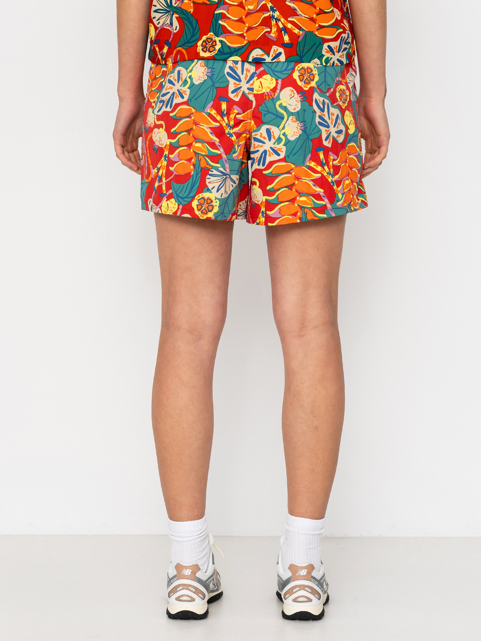 Къси панталони Patagonia Baggies 5in Wmn (tropiclimb/hot ember)