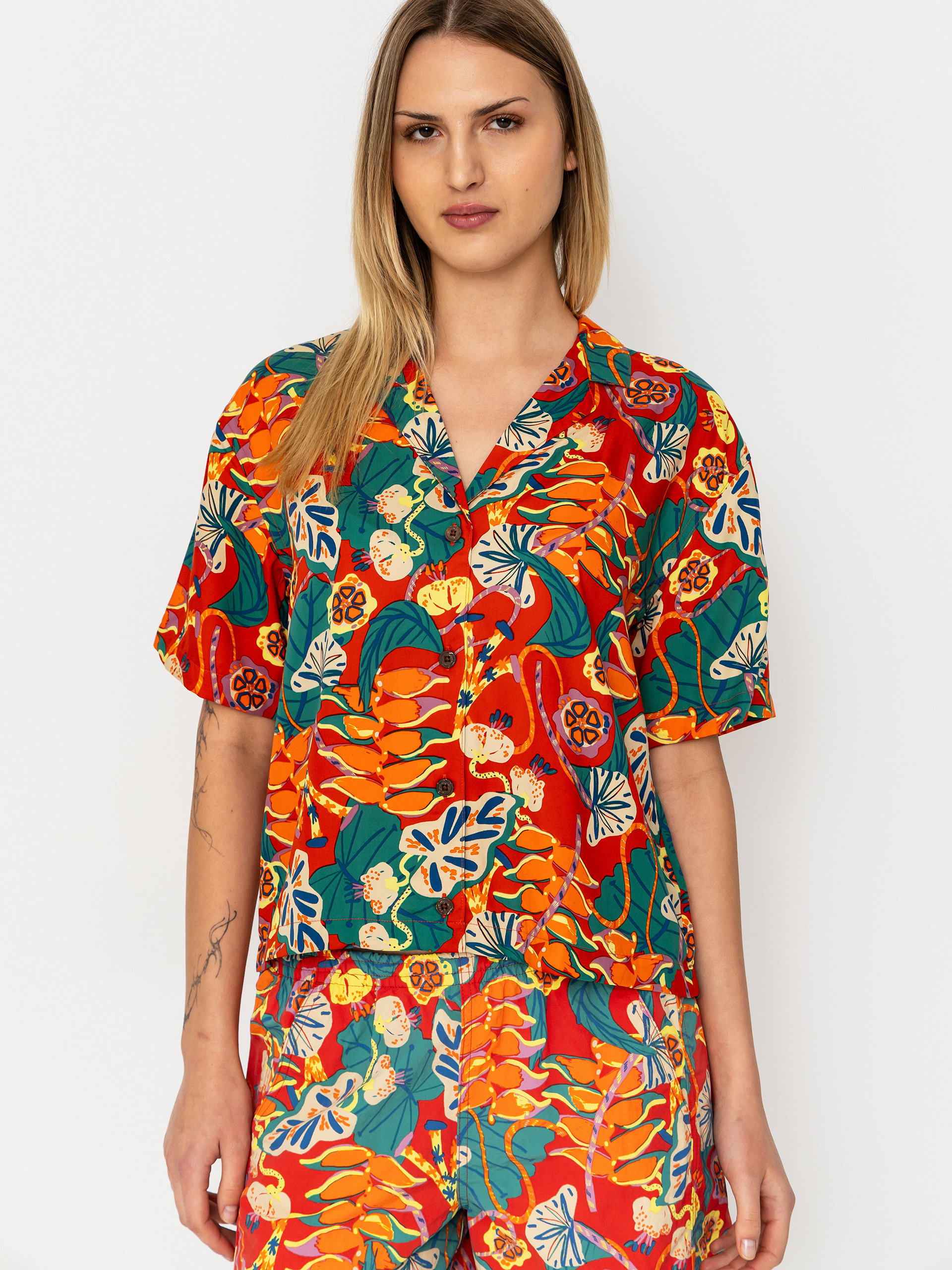 Риза Patagonia Tidal Threads Wmn (tropiclimb/hot ember)