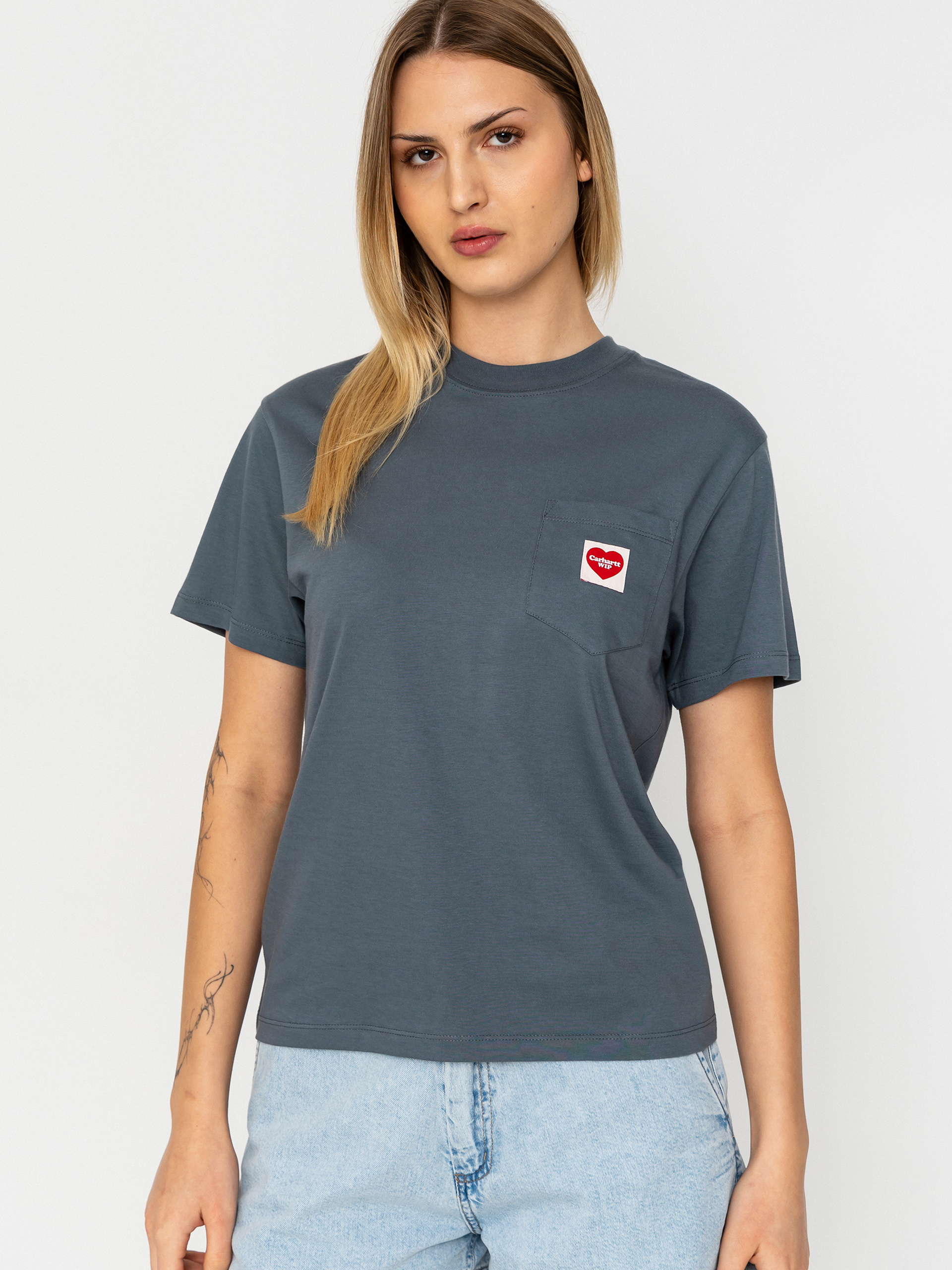 u0422u0435u043du0438u0441u043au0430 Carhartt WIP Pocket Heart Wmn (cozy blue/red)