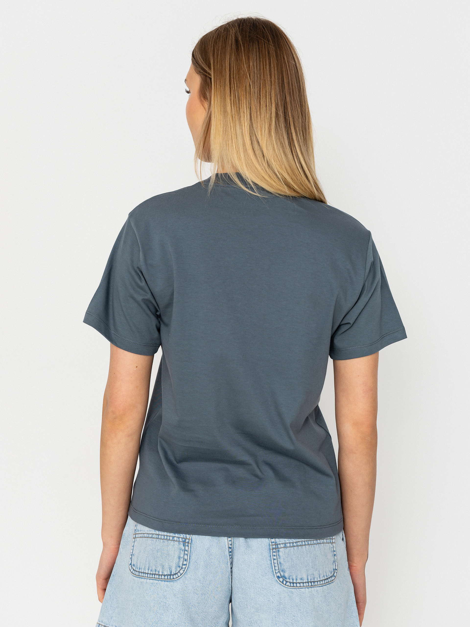 Тениска Carhartt WIP Pocket Heart Wmn (cozy blue/red)