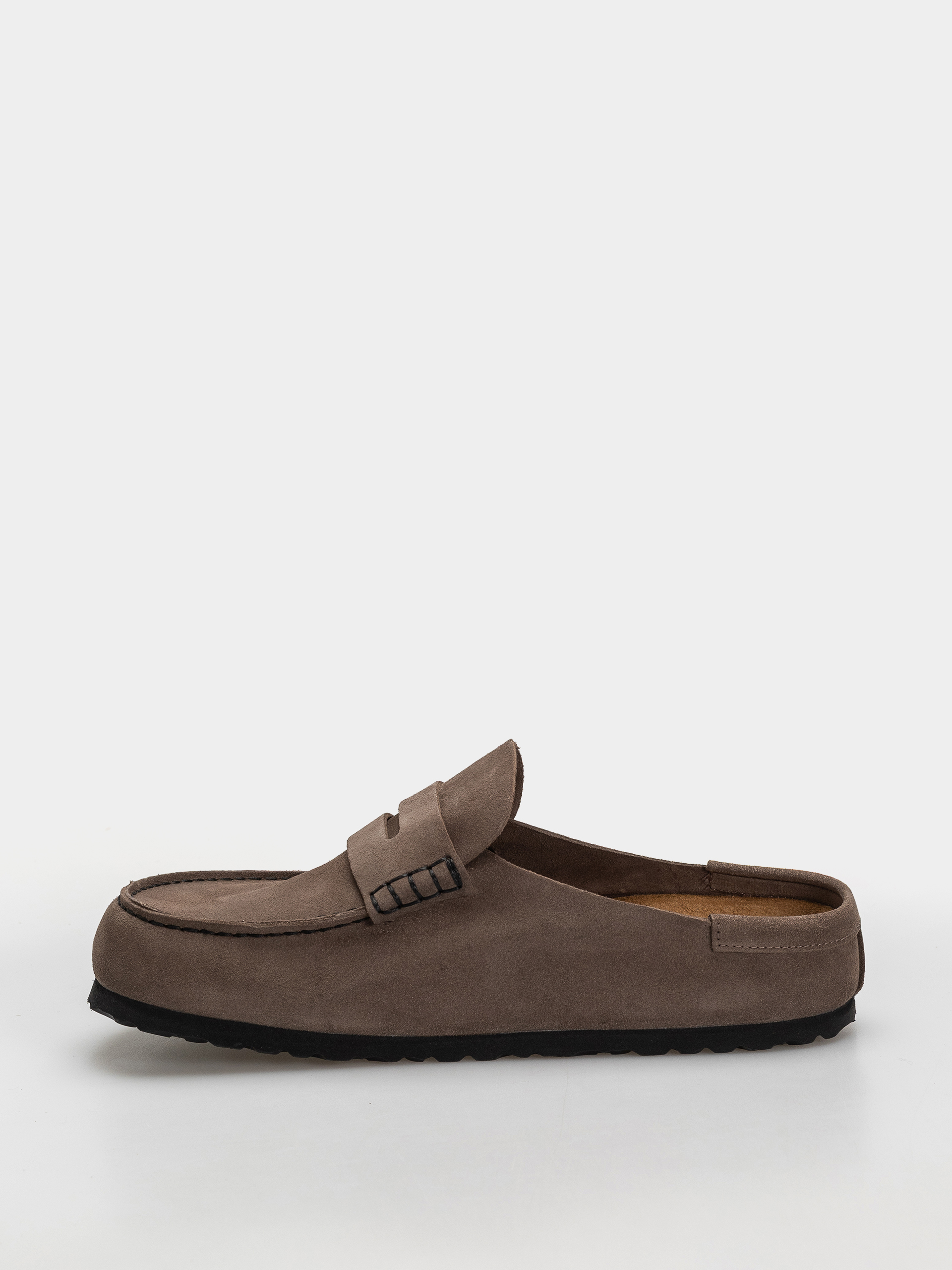 Чехли Birkenstock Naples Wrapped Suede Leather Regular (concrete gray)