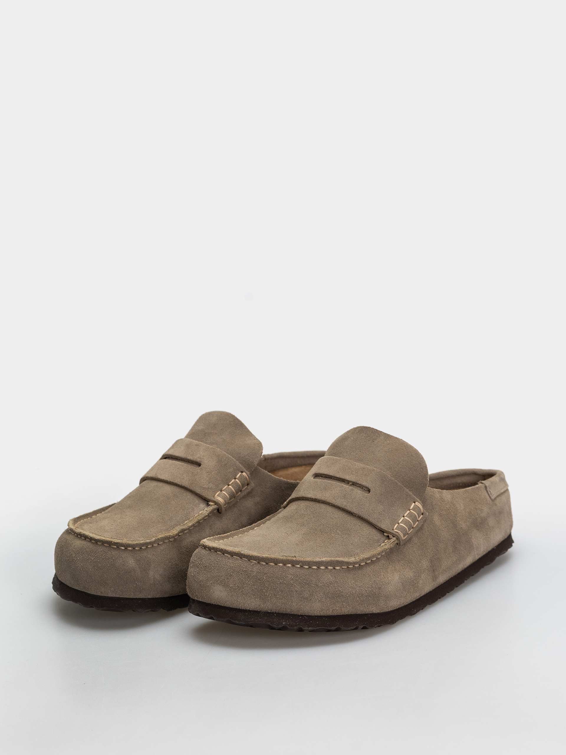 Чехли Birkenstock Naples Wrapped Suede Leather Regular (taupe)