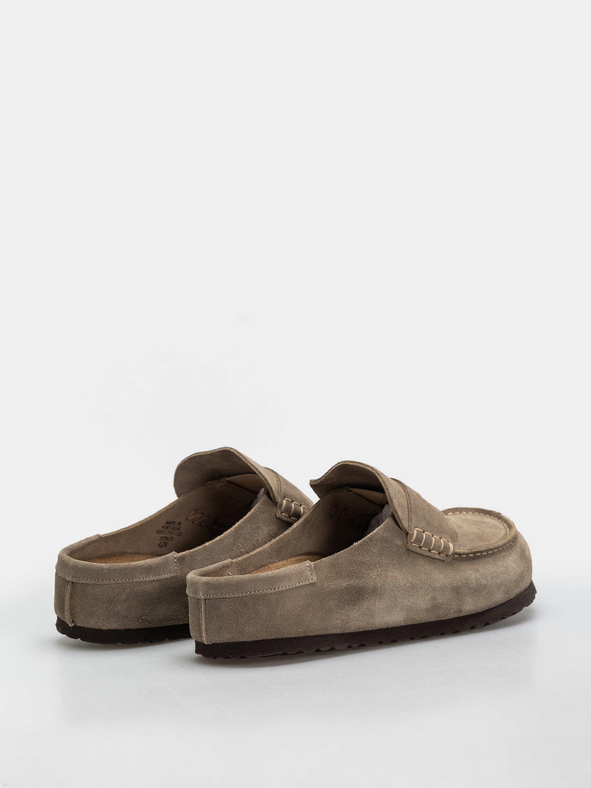 Чехли Birkenstock Naples Wrapped Suede Leather Regular (taupe)