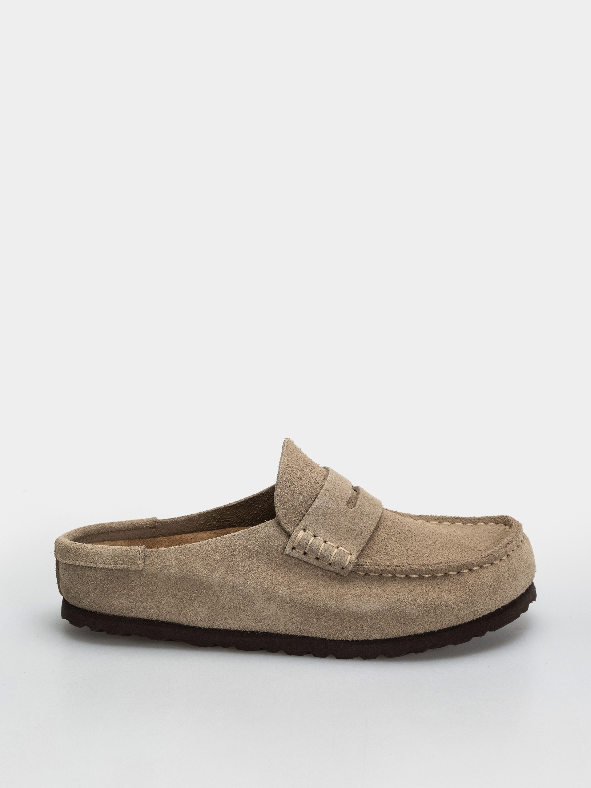 u0427u0435u0445u043bu0438 Birkenstock Naples Wrapped Suede Leather Narrow (taupe)