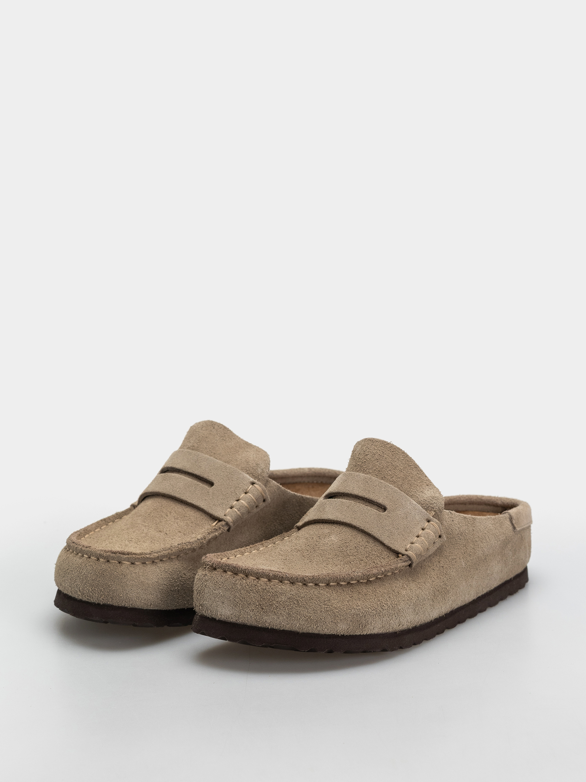 Чехли Birkenstock Naples Wrapped Suede Leather Narrow (taupe)