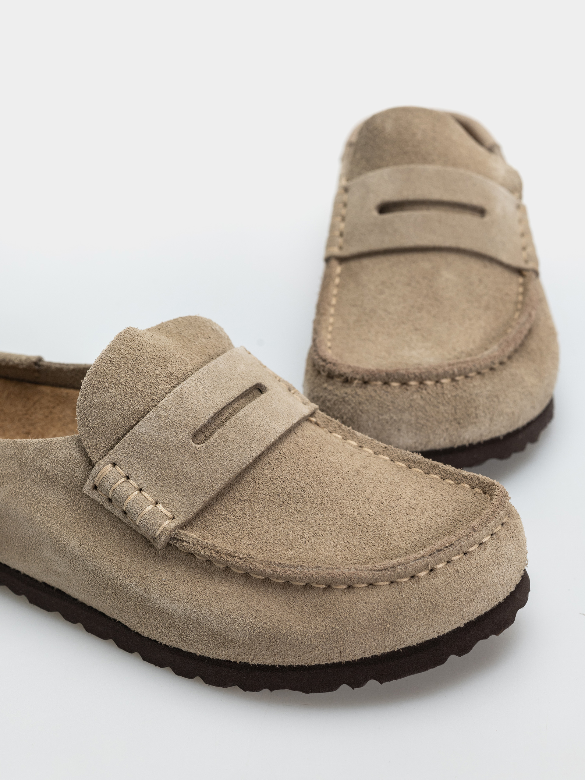 Чехли Birkenstock Naples Wrapped Suede Leather Narrow (taupe)