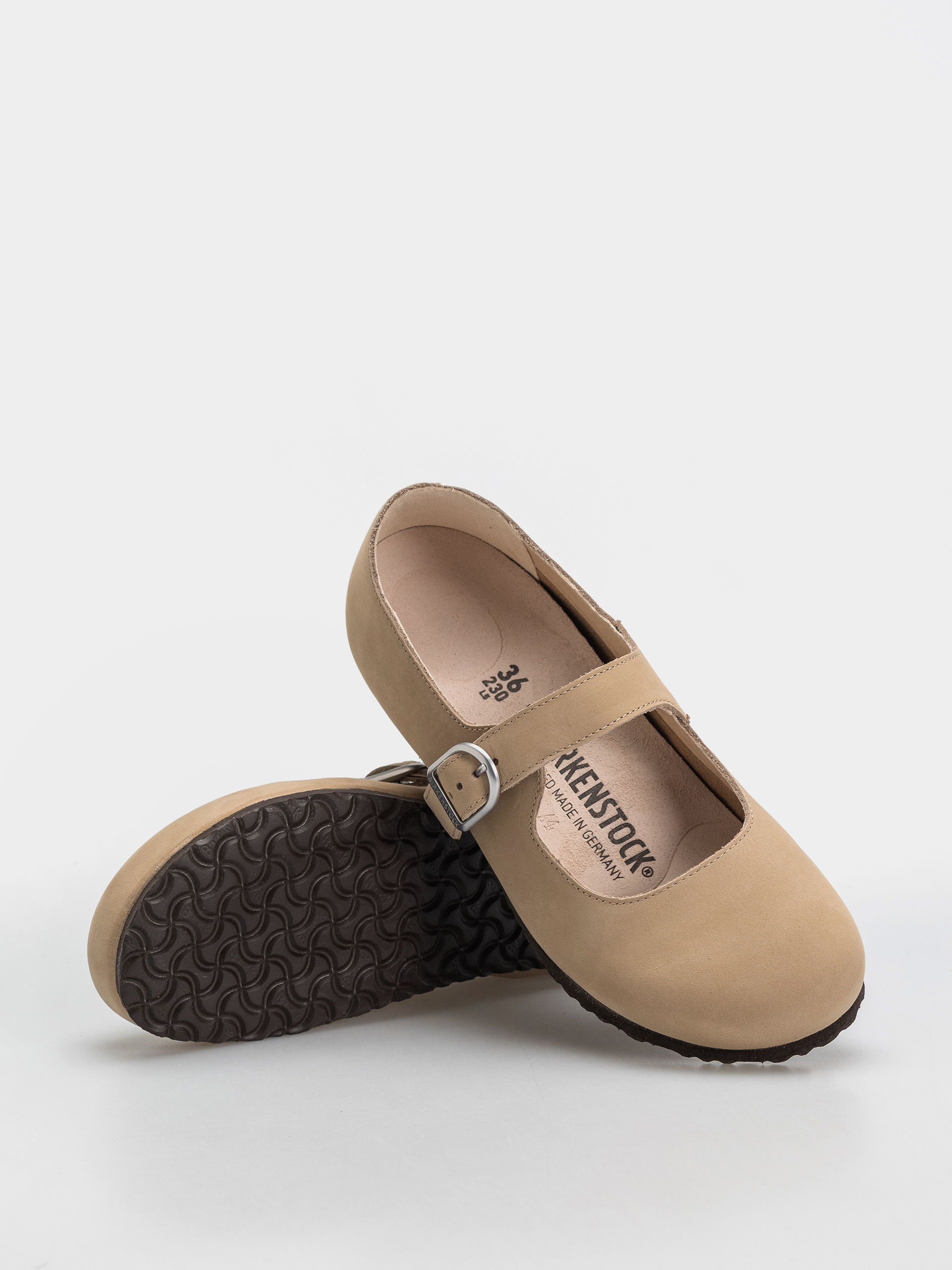 Чехли Birkenstock Santa Clarita Nubuck Leather Narrow Wmn (sandcastle)