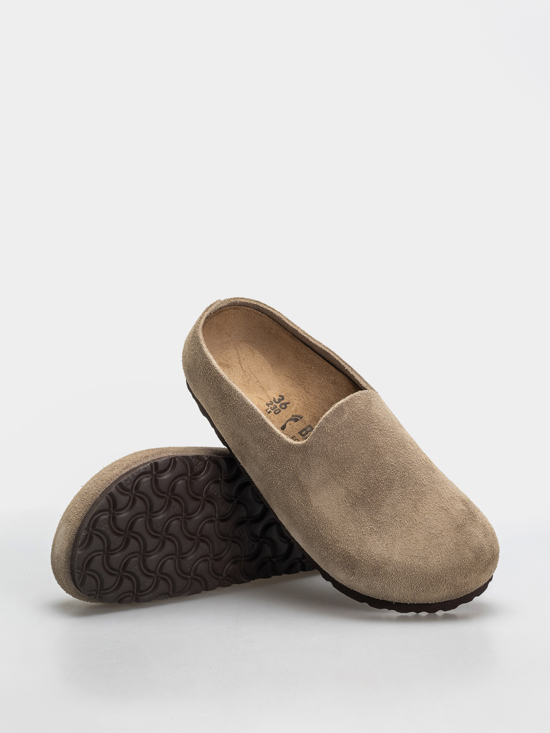 Чехли Birkenstock Amsterdam Wrapped Suede Leather Narrow (taupe)