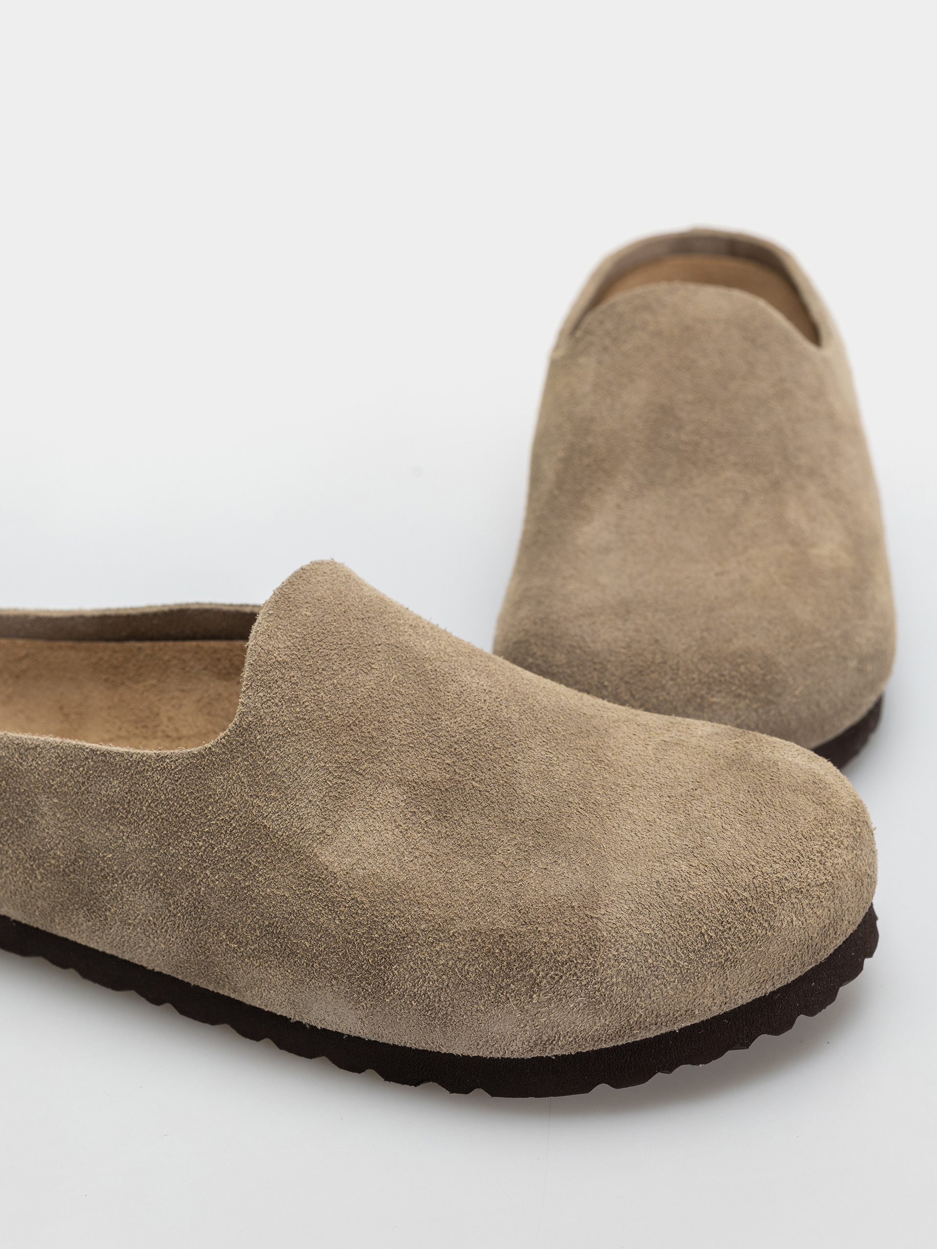 Чехли Birkenstock Amsterdam Wrapped Suede Leather Narrow (taupe)