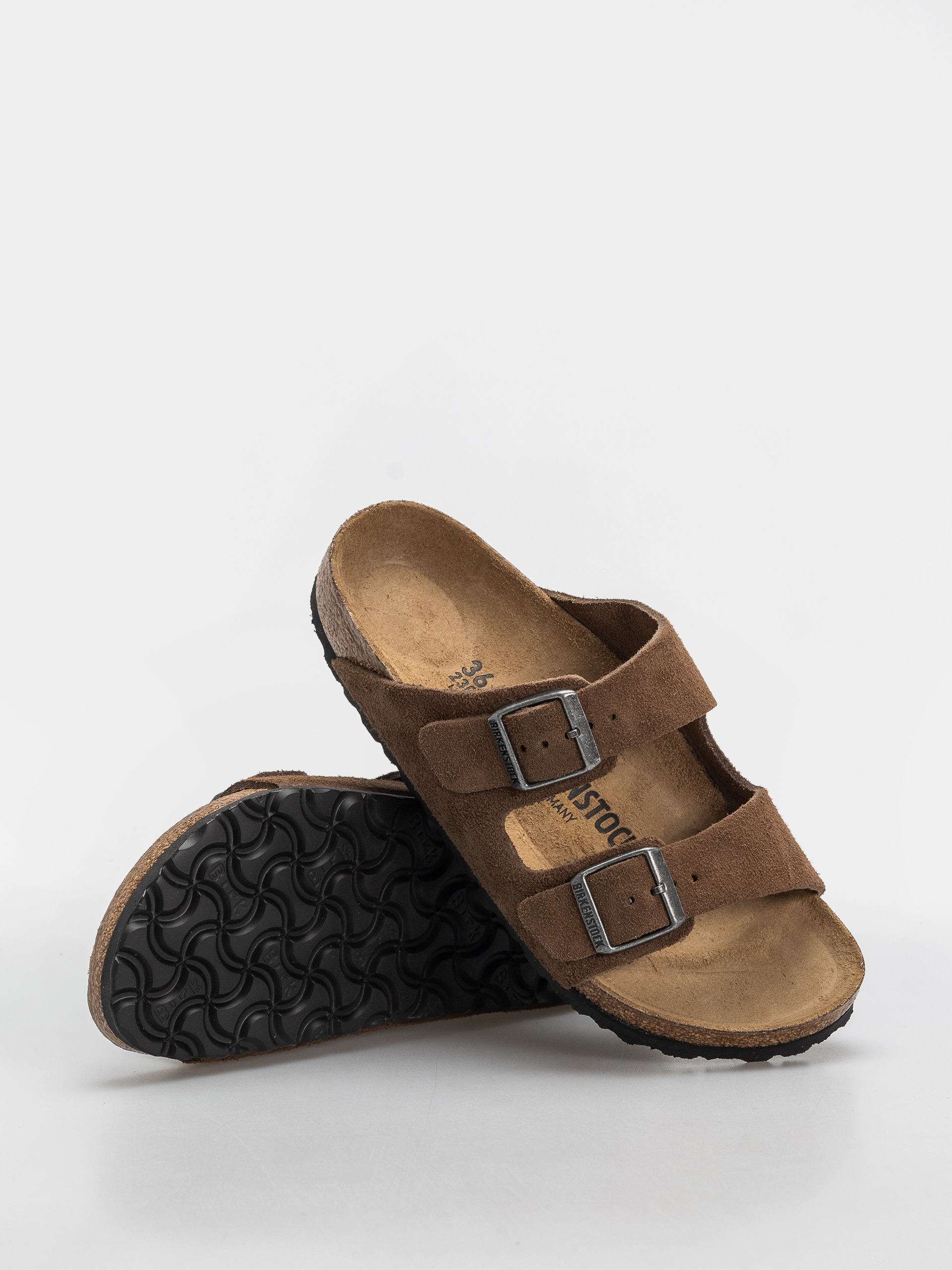 Чехли Birkenstock Arizona Suede Leather Narrow (dark tea)