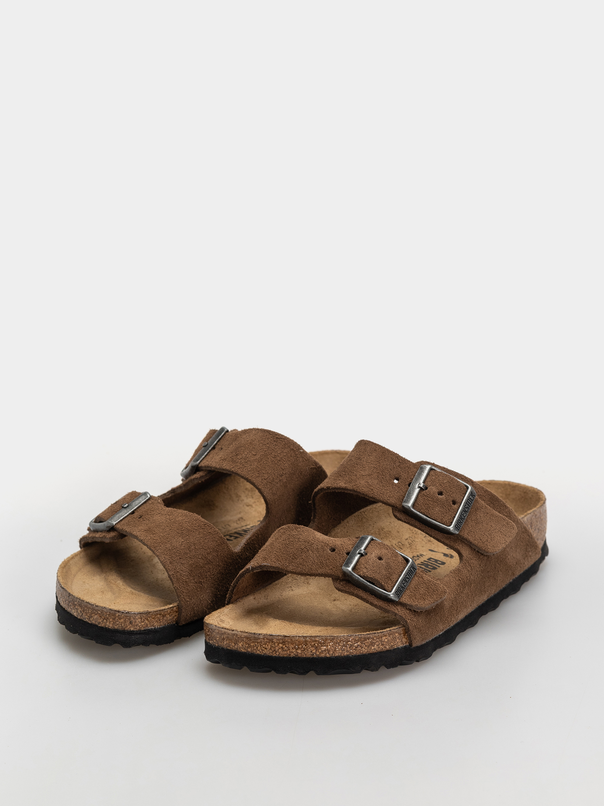 Чехли Birkenstock Arizona Suede Leather Narrow (dark tea)