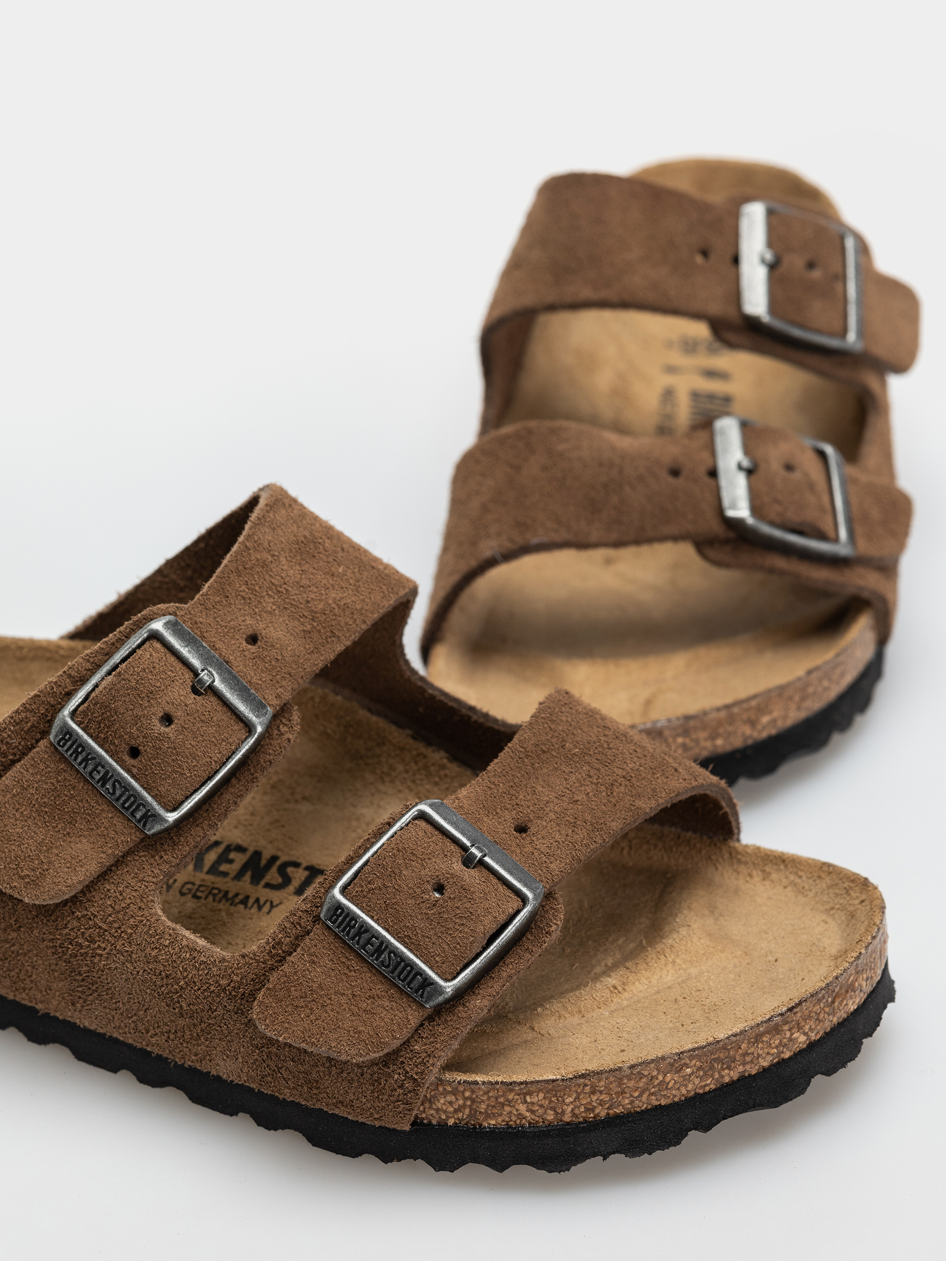 Чехли Birkenstock Arizona Suede Leather Narrow (dark tea)