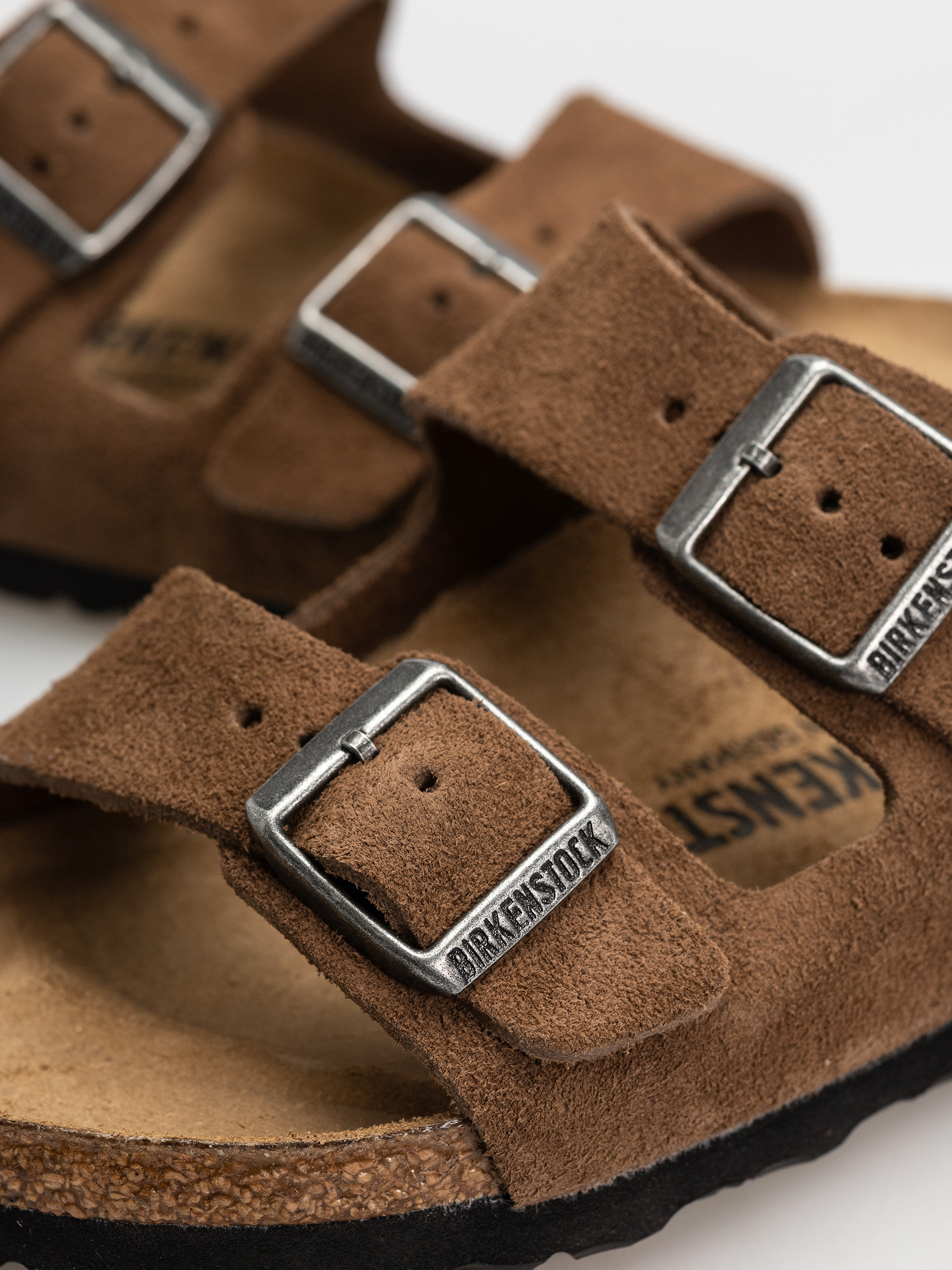 Чехли Birkenstock Arizona Suede Leather Narrow (dark tea)