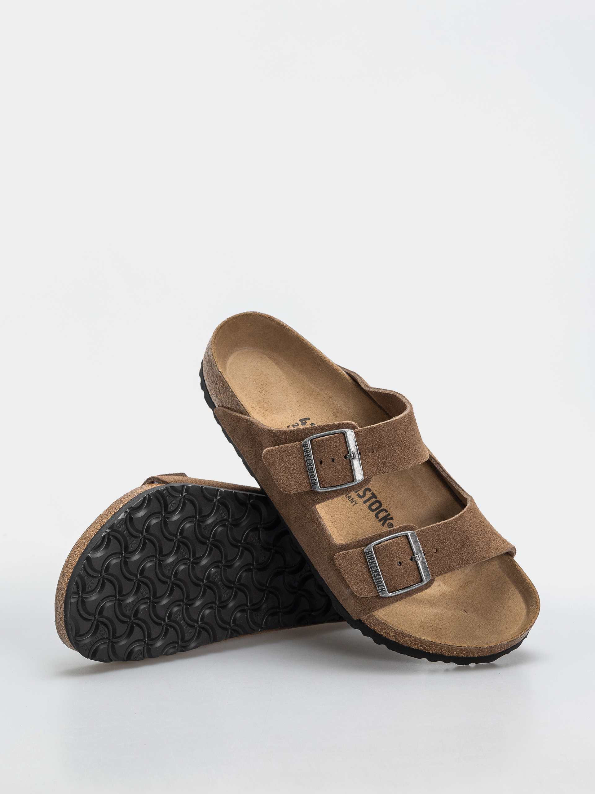 Чехли Birkenstock Arizona Suede Leather Regular (dark tea)