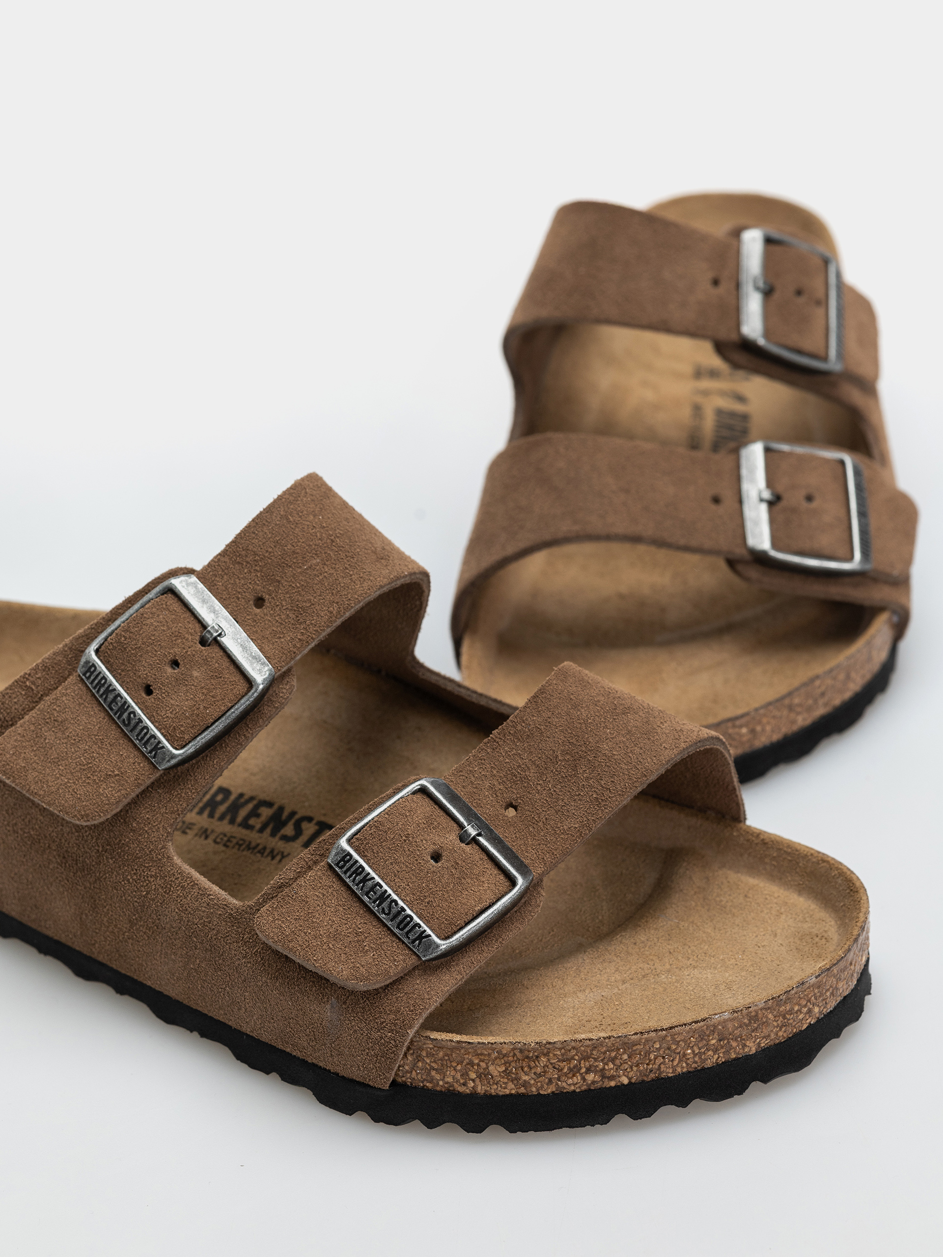Чехли Birkenstock Arizona Suede Leather Regular (dark tea)